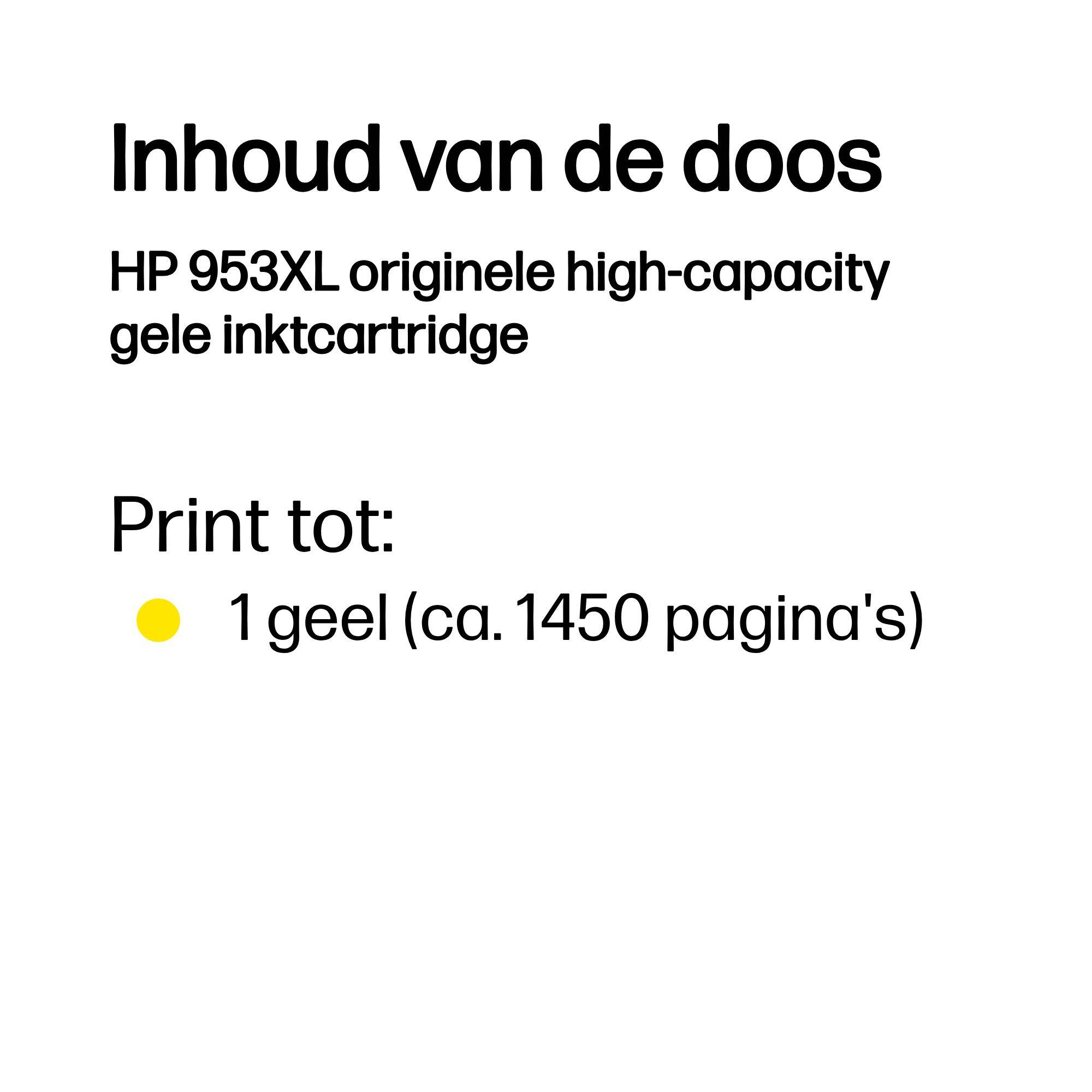 HP 953XL originele high-capacity gele inktcartridge
