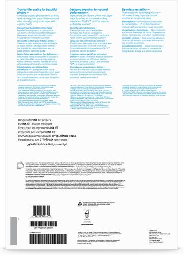 HP Advanced fotopapier, glanzend, 250 g/m2, A3 (297 x 420 mm), 20 vellen