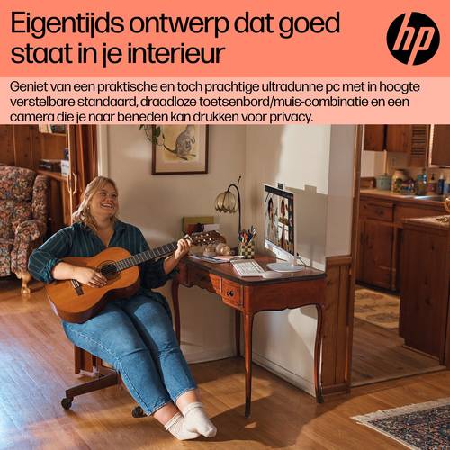 HP 24-cr0050nd AMD Ryzen™ 5 7520U 60,5 cm (23.8") 1920 x 1080 Pixels Alles-in-één-pc 8 GB LPDDR5-SDRAM 512 GB SSD Windows 11 Home Wi-Fi 6 (802.11ax) Zwart