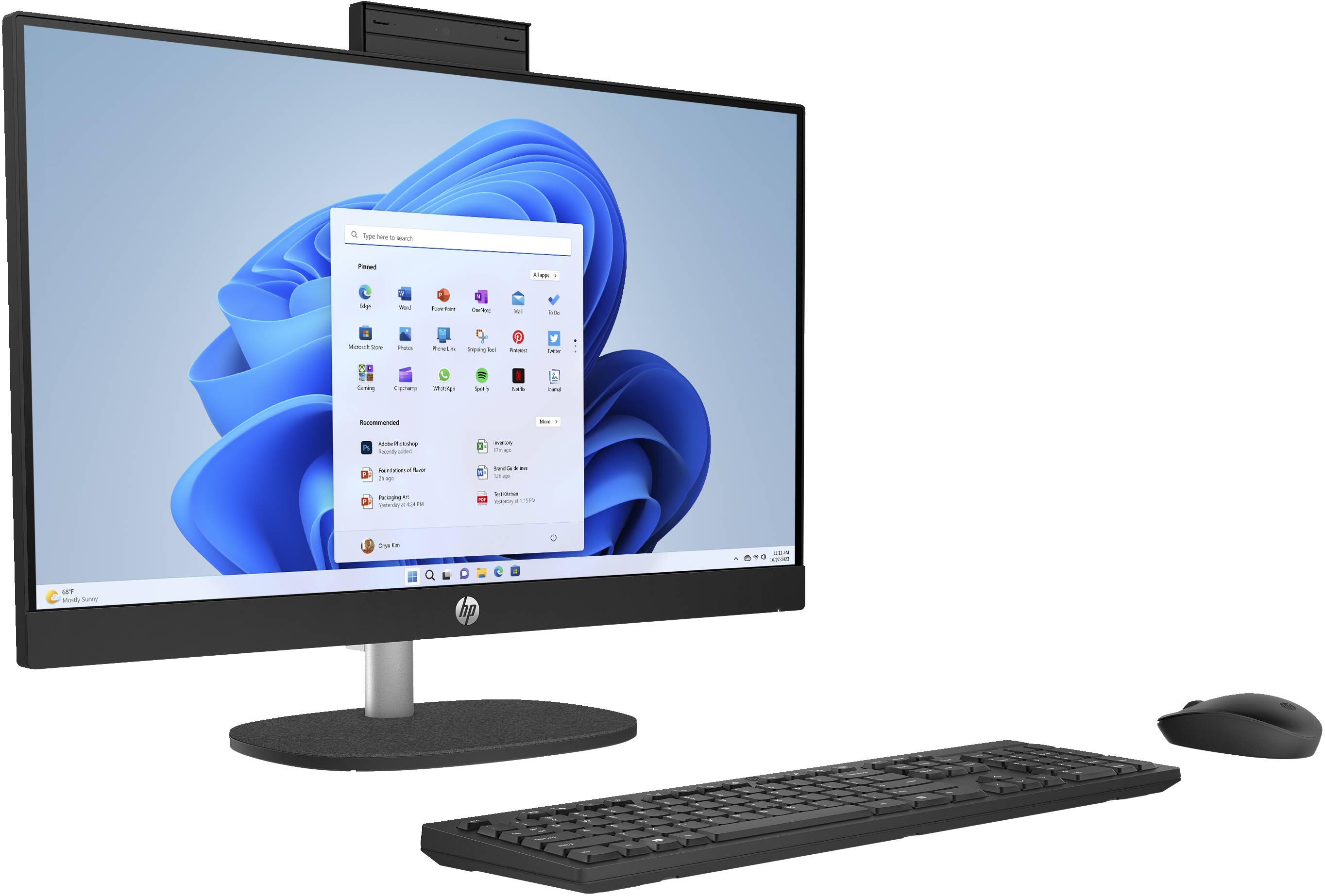 HP 24-cr0050nd AMD Ryzen™ 5 7520U 60,5 cm (23.8") 1920 x 1080 Pixels Alles-in-één-pc 8 GB LPDDR5-SDRAM 512 GB SSD Windows 11 Home Wi-Fi 6 (802.11ax) Zwart