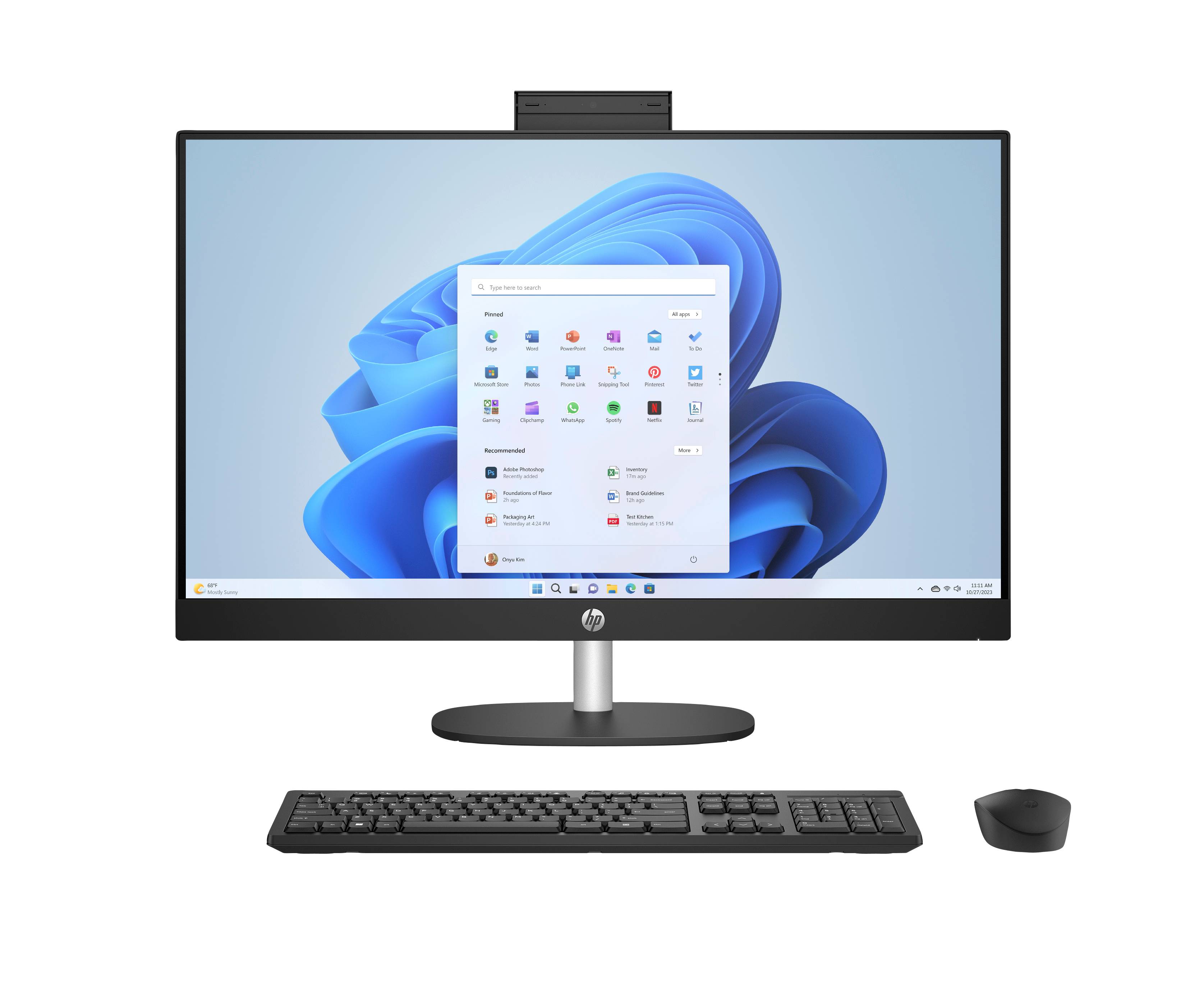 HP All-in-One 27-cr0054nd Intel Core i5-1334U 27inch FHD AG 16GB DDR4 512GB PCIe NVMe SSD W11H Jet Black Intel® Core™ i5 68,6 cm (27") 1920 x 1080 Pixels Alles-in-één-pc DDR4-SDRAM Windows 11 Home Wi-Fi 6 (802.11ax) Zwart
