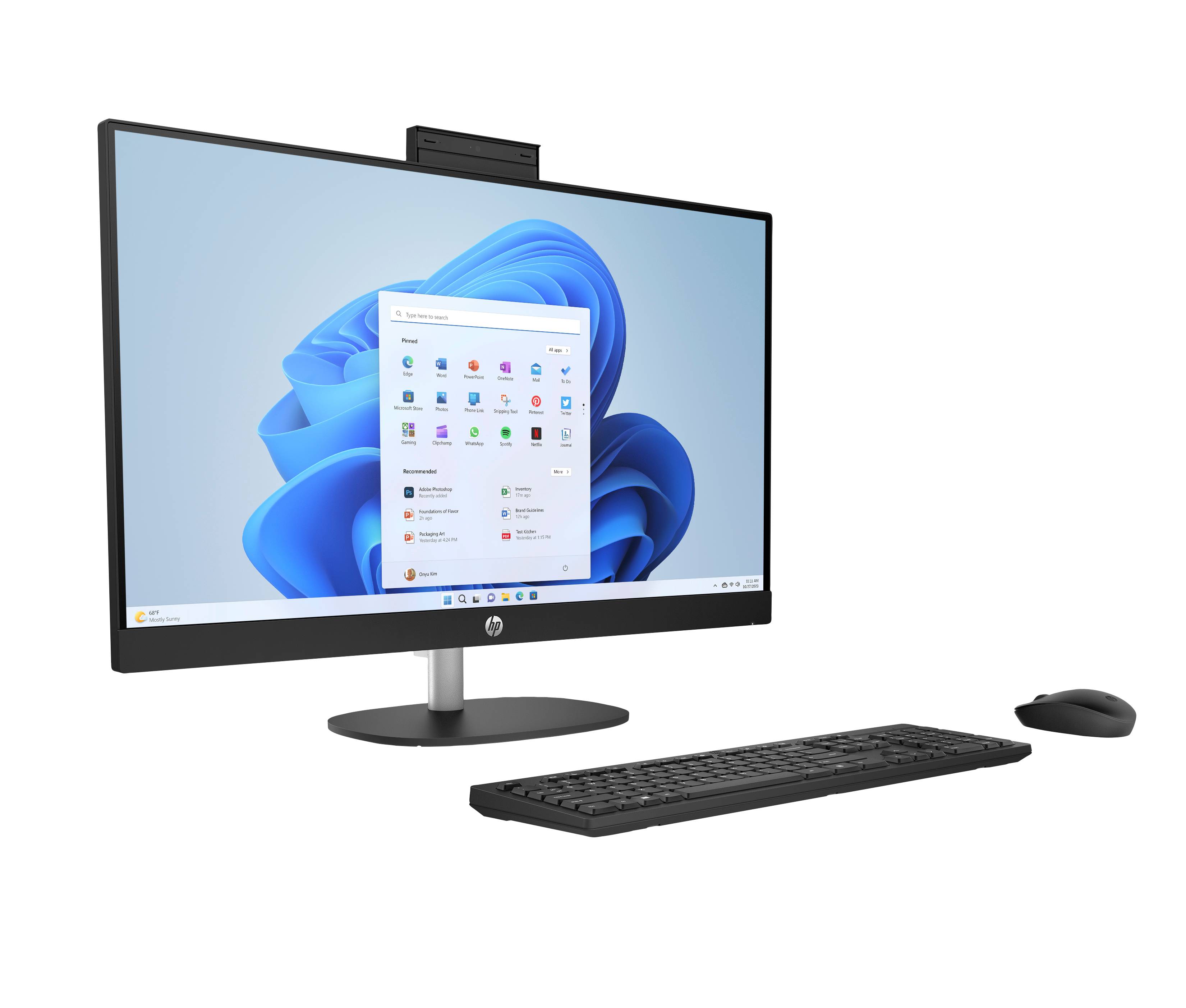 HP All-in-One 27-cr0054nd Intel Core i5-1334U 27inch FHD AG 16GB DDR4 512GB PCIe NVMe SSD W11H Jet Black Intel® Core™ i5 68,6 cm (27") 1920 x 1080 Pixels Alles-in-één-pc DDR4-SDRAM Windows 11 Home Wi-Fi 6 (802.11ax) Zwart