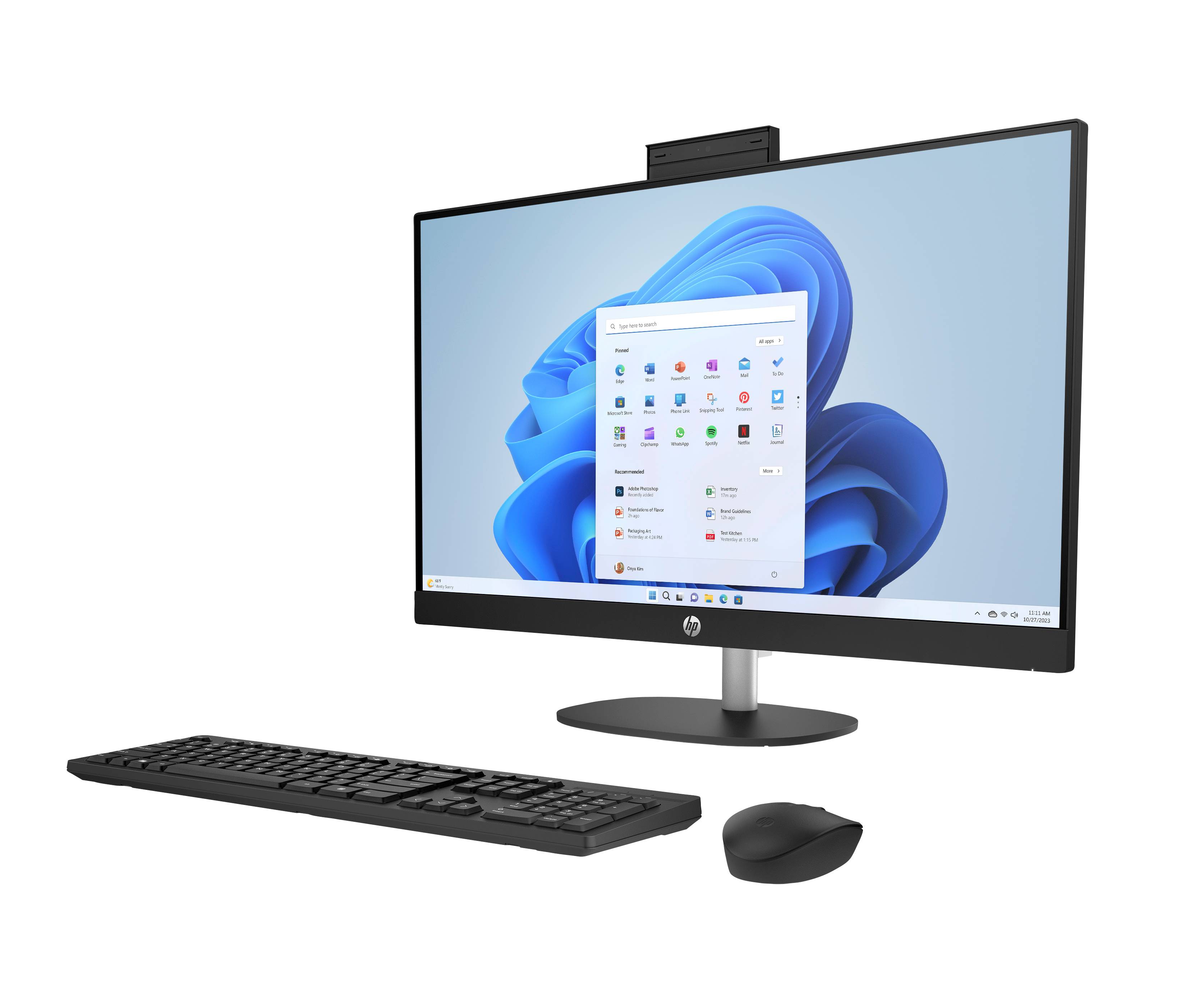 HP All-in-One 27-cr0054nd Intel Core i5-1334U 27inch FHD AG 16GB DDR4 512GB PCIe NVMe SSD W11H Jet Black Intel® Core™ i5 68,6 cm (27") 1920 x 1080 Pixels Alles-in-één-pc DDR4-SDRAM Windows 11 Home Wi-Fi 6 (802.11ax) Zwart
