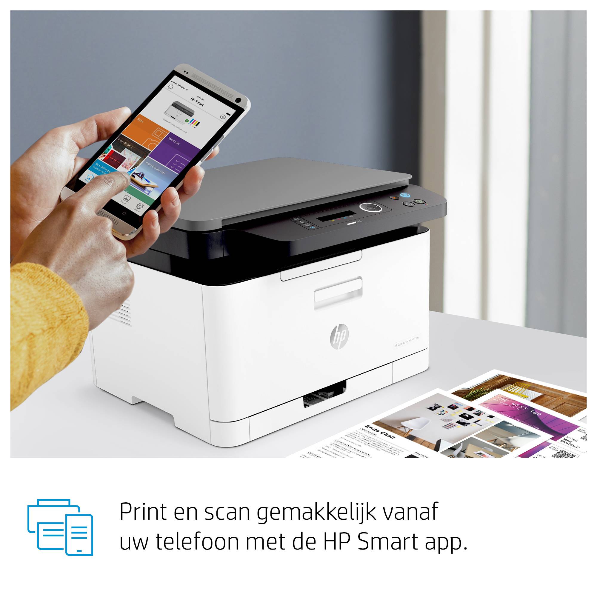 HP Color Laser MFP 178nw, Kleur, Printer voor Printen, kopiëren, scannen, Scans naar pdf