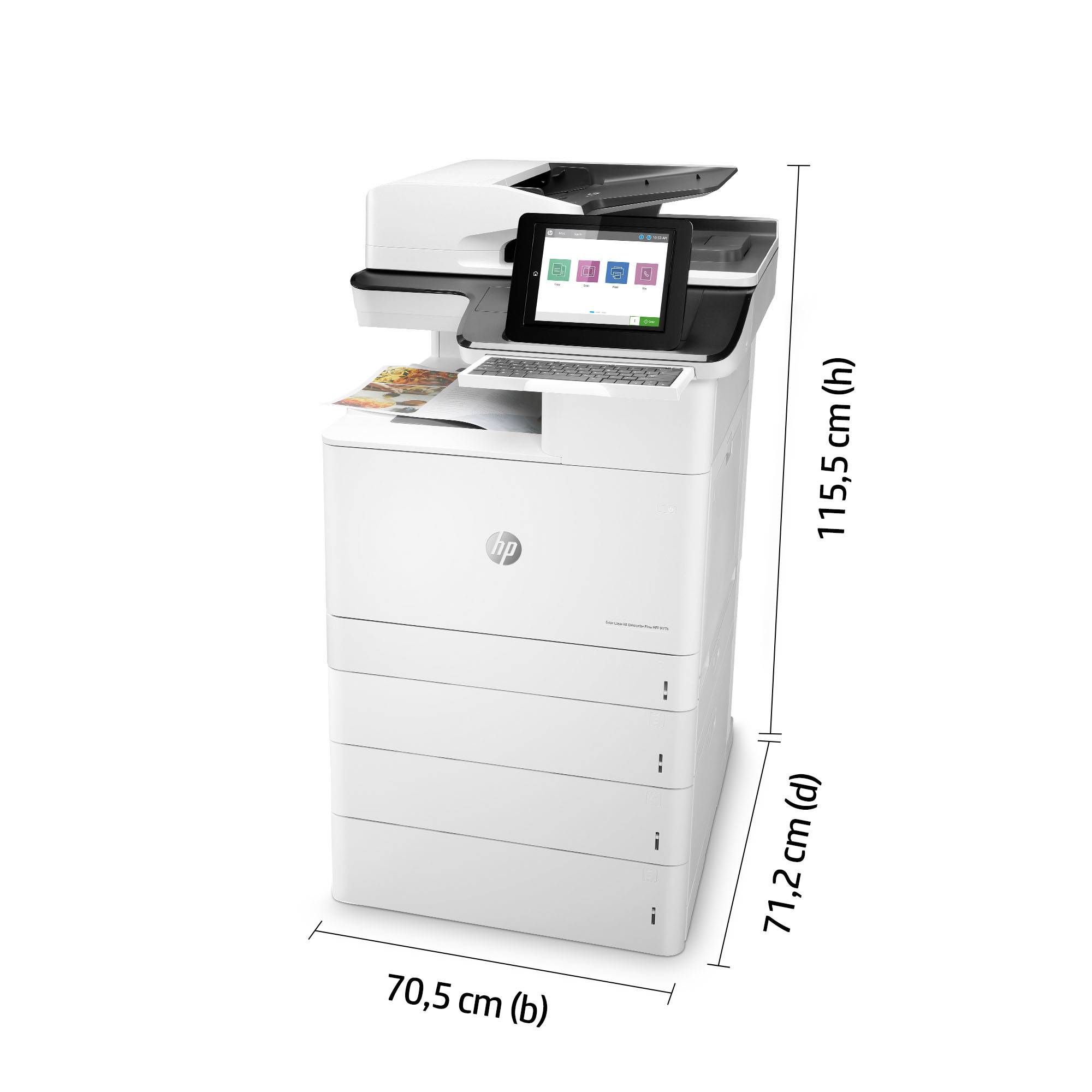 HP Color LaserJet Enterprise Flow MFP M776z, Printen, kopiëren, scannen en faxen, Afdrukken via USB-poort aan de voorzijde