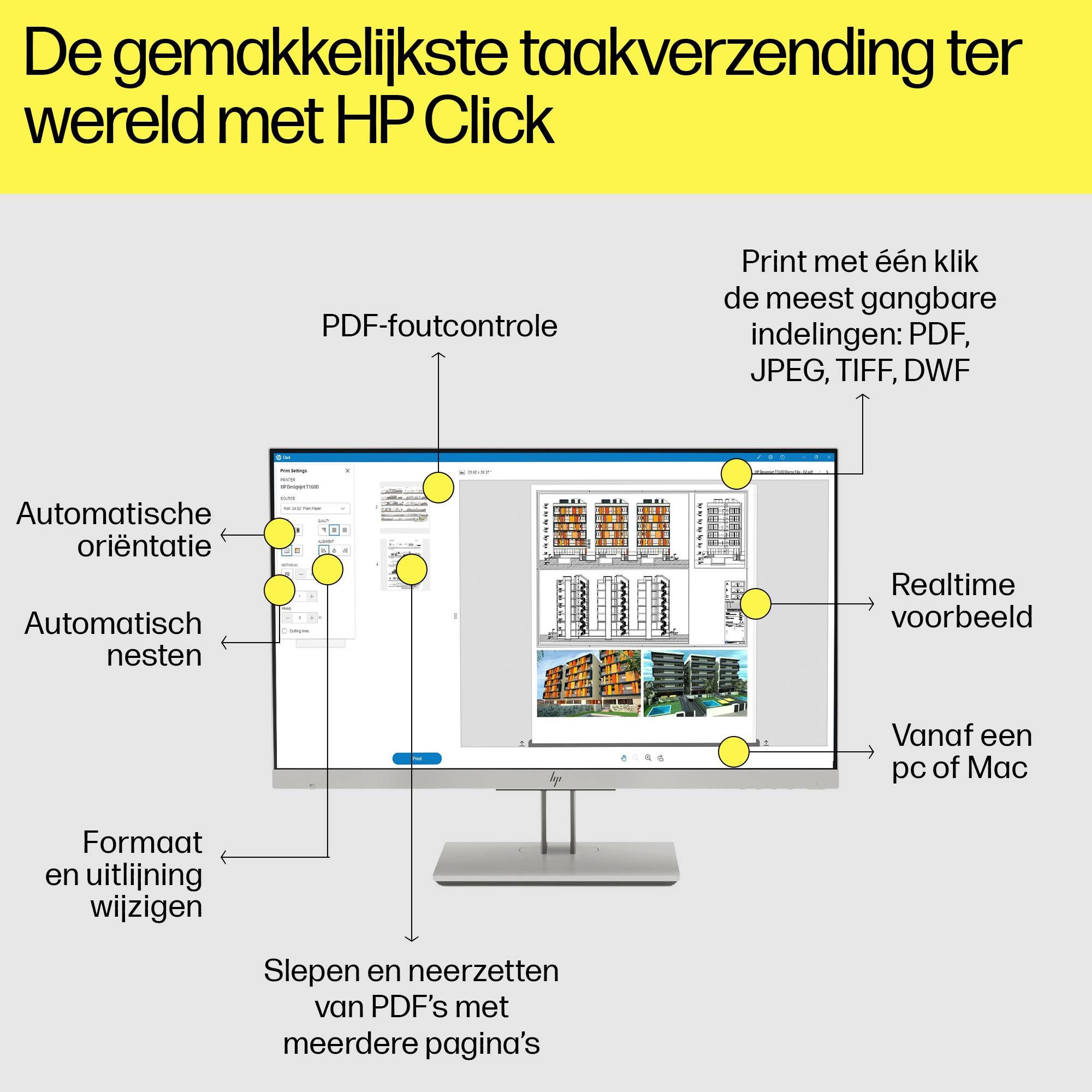 HP Designjet T2600 36-inch multifunctionele PostScript-printer