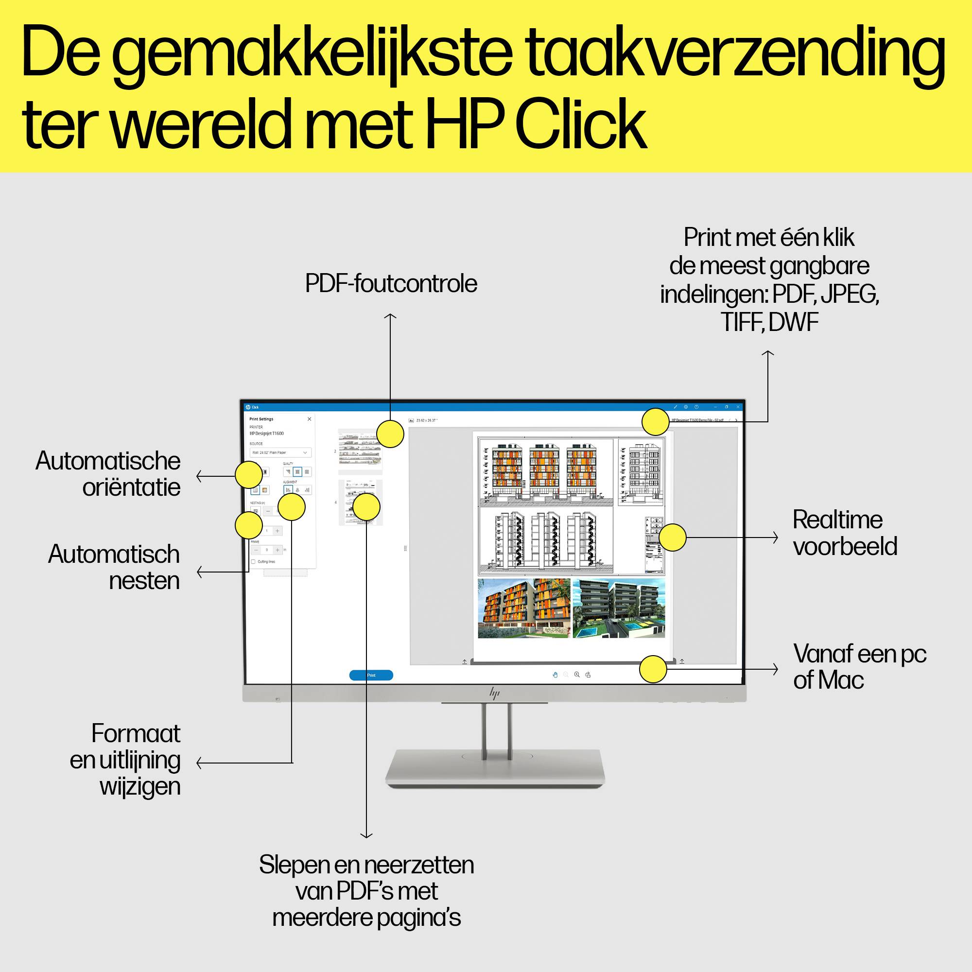HP Designjet T2600 36-inch multifunctionele PostScript-printer