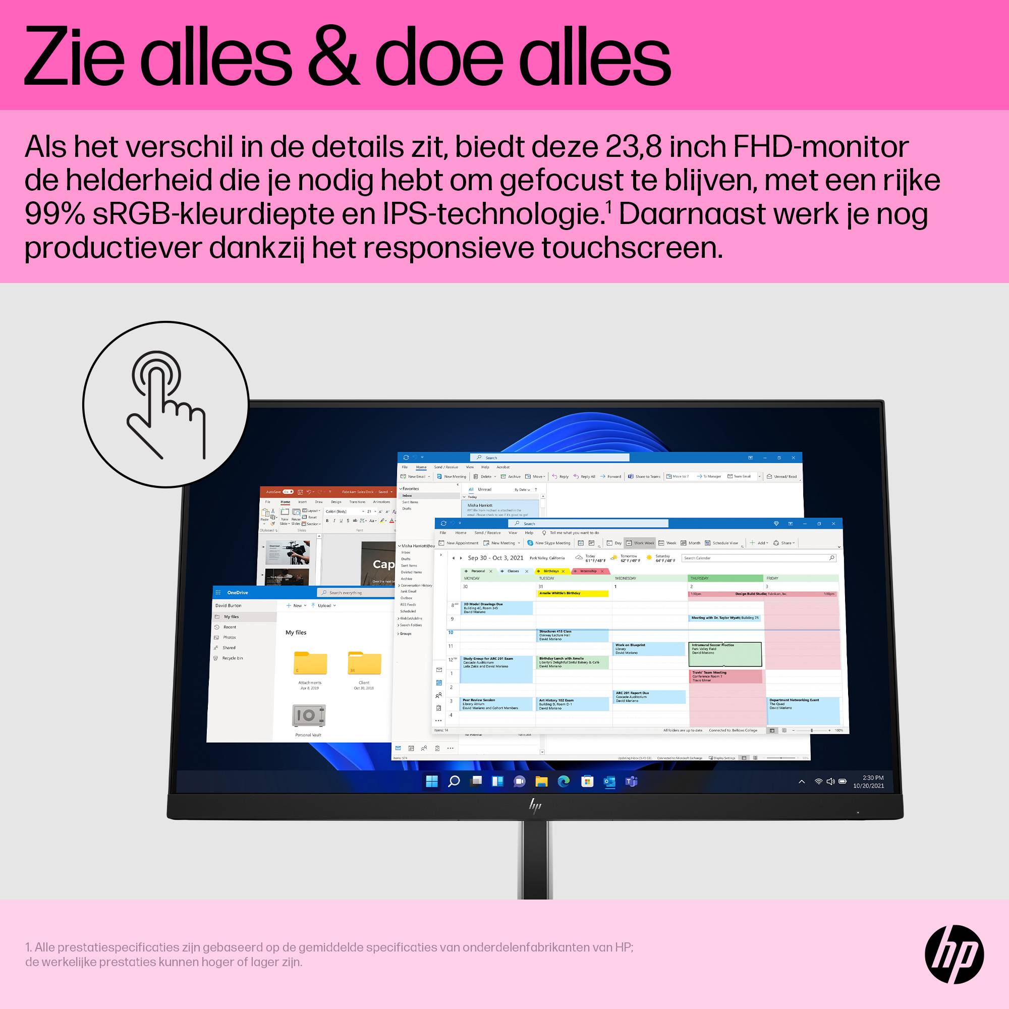 HP E24t G5 FHD Touch Monitor