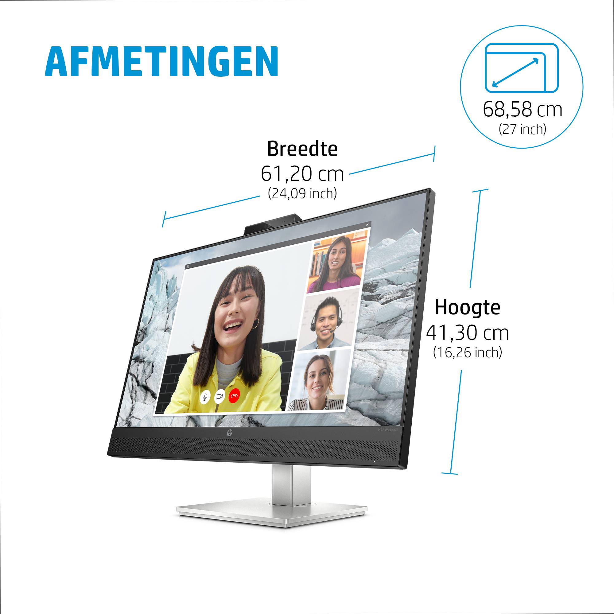 HP E-Series E27m G4 computer monitor 68,6 cm (27") 2560 x 1440 Pixels Quad HD Zwart