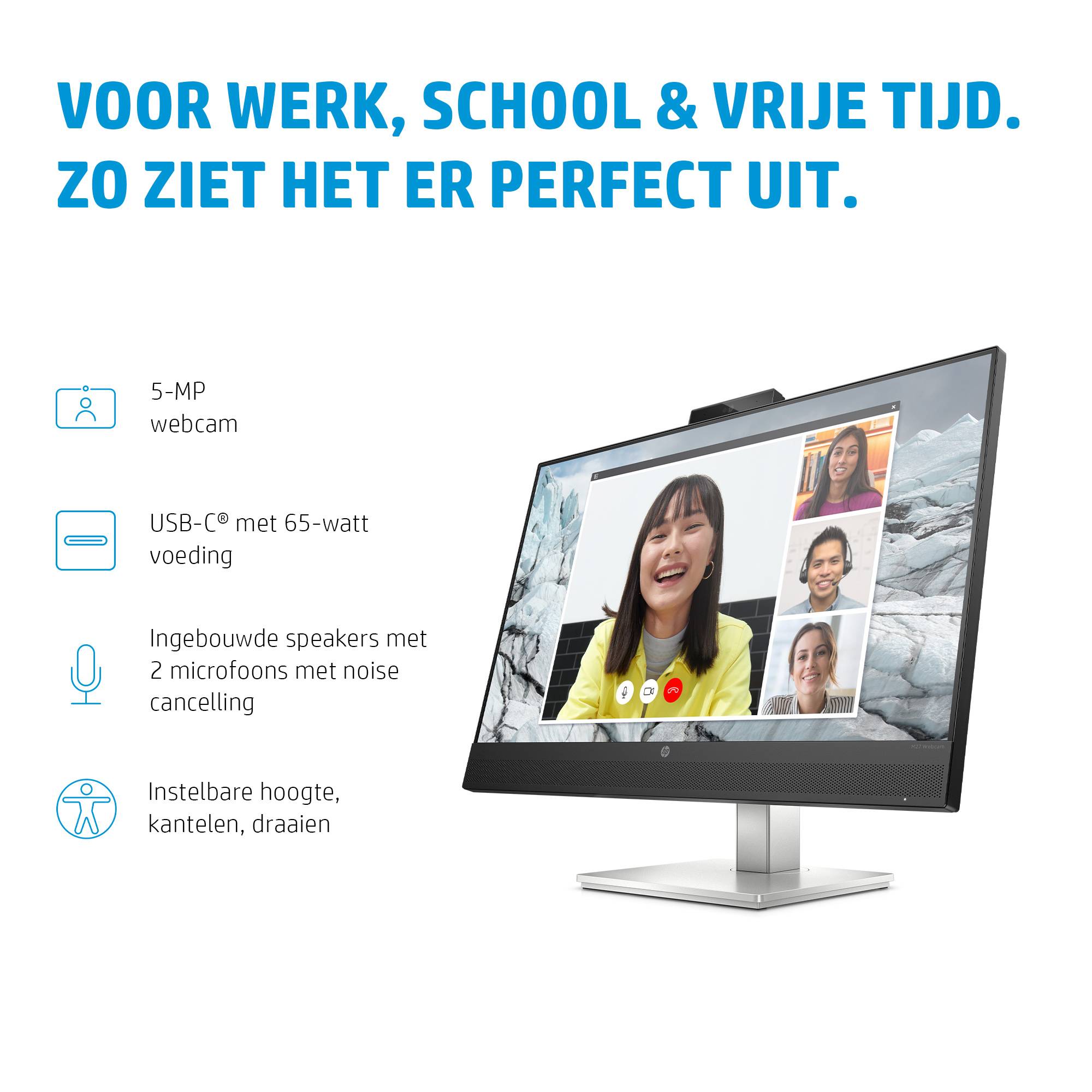 HP E-Series E27m G4 computer monitor 68,6 cm (27") 2560 x 1440 Pixels Quad HD Zwart