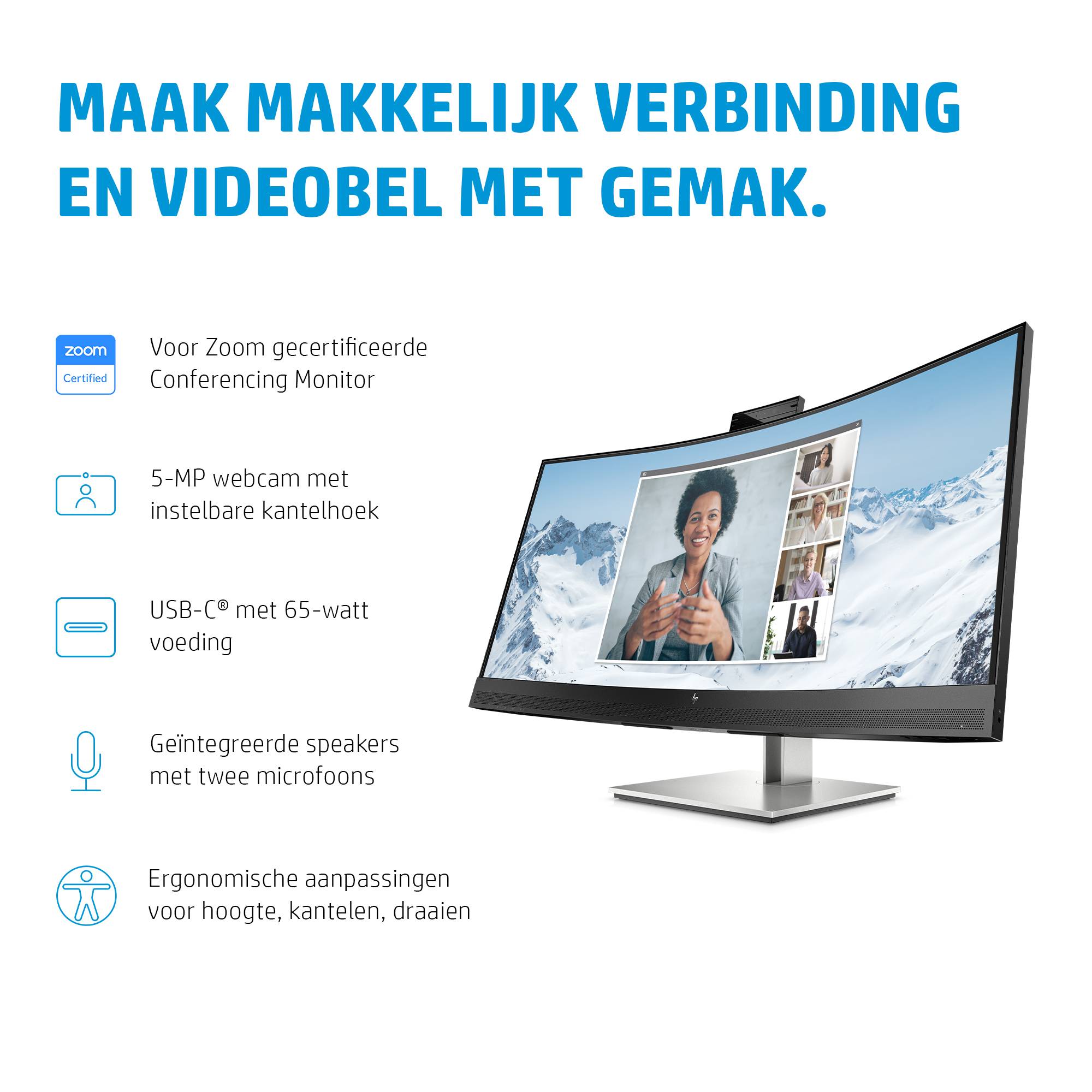 HP E34m G4 computer monitor 86,4 cm (34") 3440 x 1440 Pixels Wide Quad HD Zwart