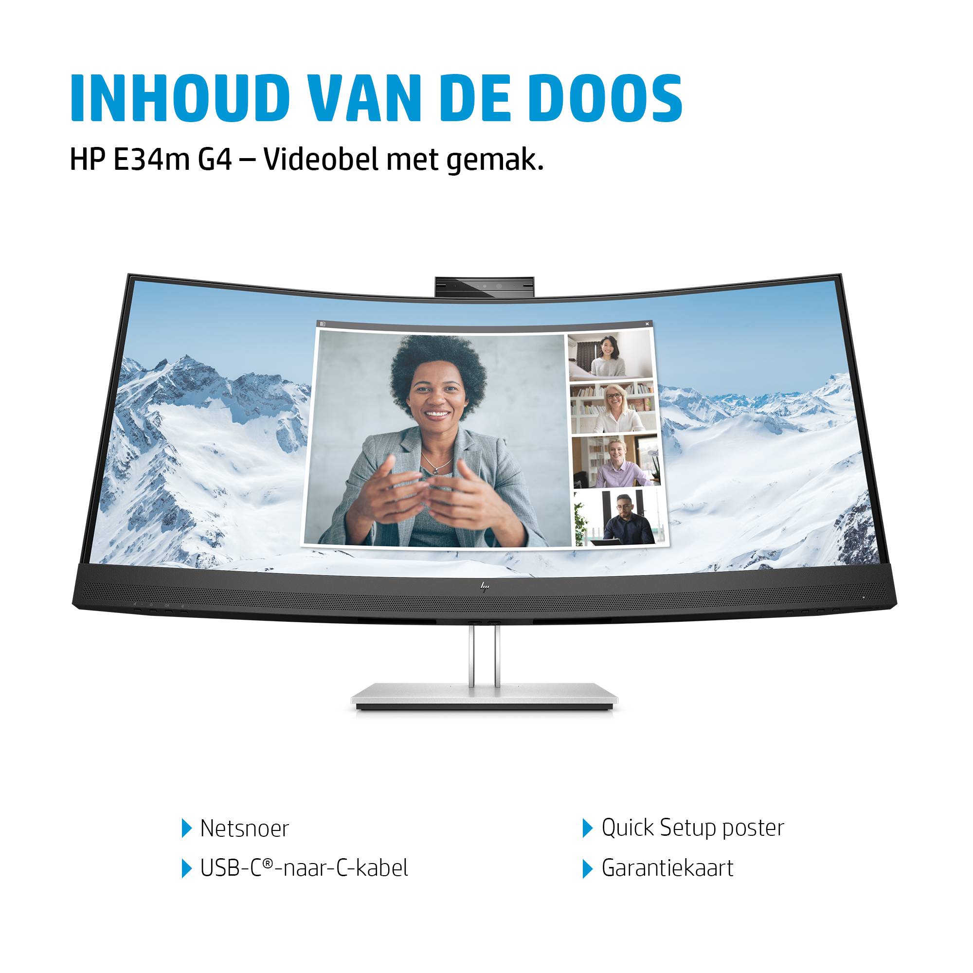 HP E34m G4 computer monitor 86,4 cm (34") 3440 x 1440 Pixels Wide Quad HD Zwart