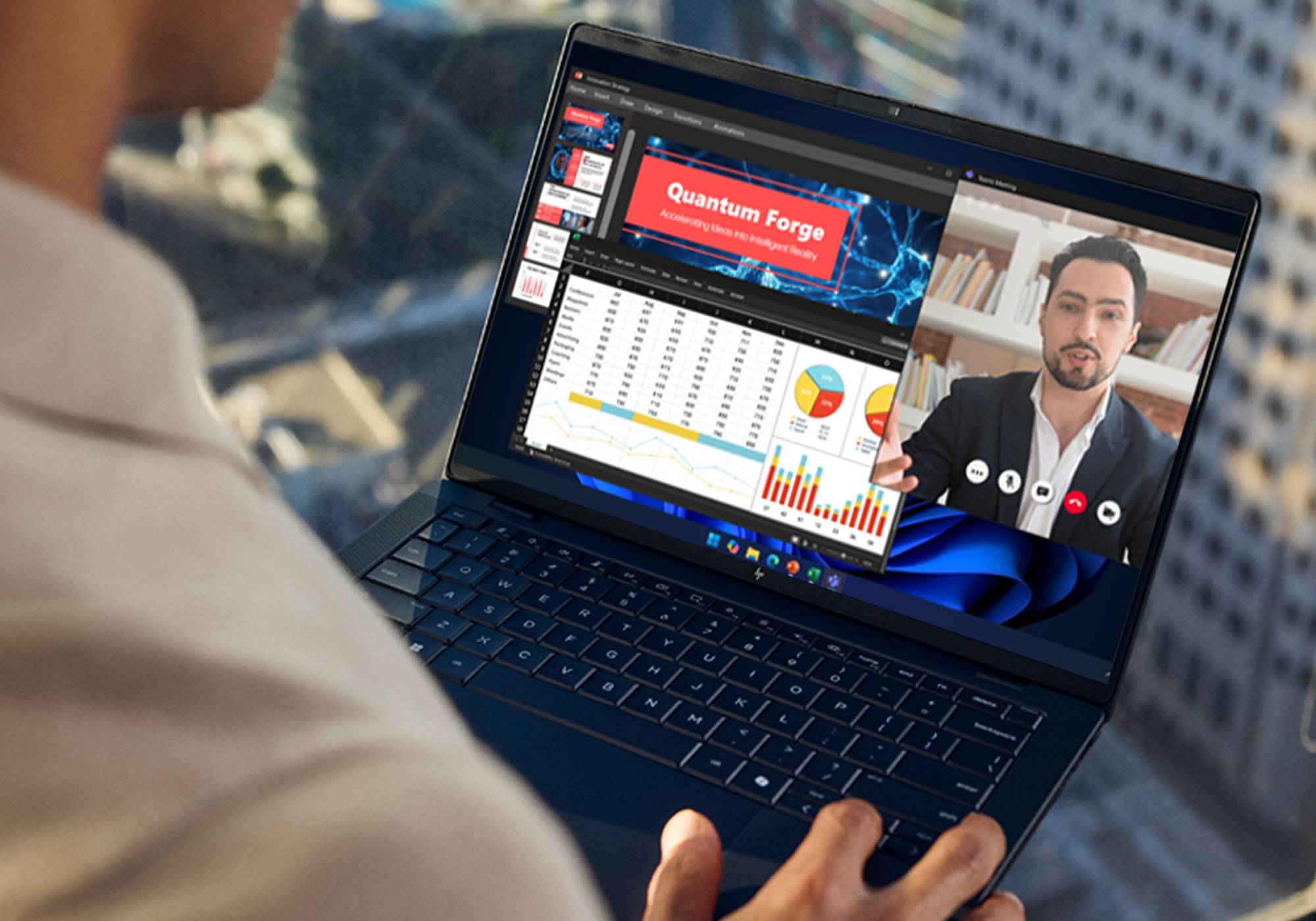 HP EliteBook X G2i 14 Next Gen AI PC Copilot+ PC Intel Core Ultra 7 356H Laptop 35,6 cm (14") 3K 32 GB LPDDR5x-SDRAM 512 GB SSD Wi-Fi 7 (802.11be) Windows 11 Pro Blauw QWERTY
