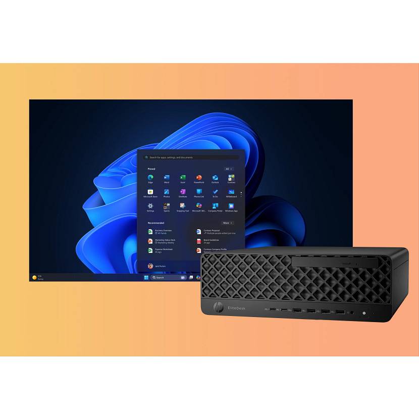 HP EliteDesk 8 SFF G1i AI Intel Core Ultra 5 235 16 GB DDR5-SDRAM 512 GB SSD Windows 11 Pro PC AI PC Zwart