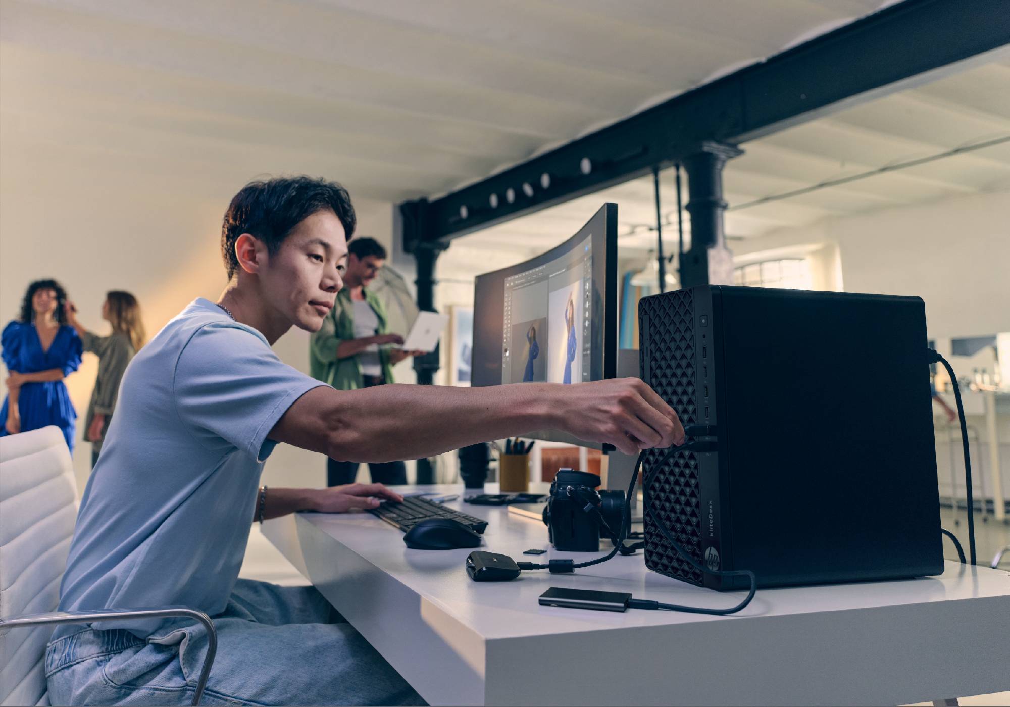HP EliteDesk 8 Tower G1i AI Wolf Pro Security Edition Intel Core Ultra 5 235 16 GB DDR5-SDRAM 512 GB SSD Windows 11 Pro PC AI PC Zwart
