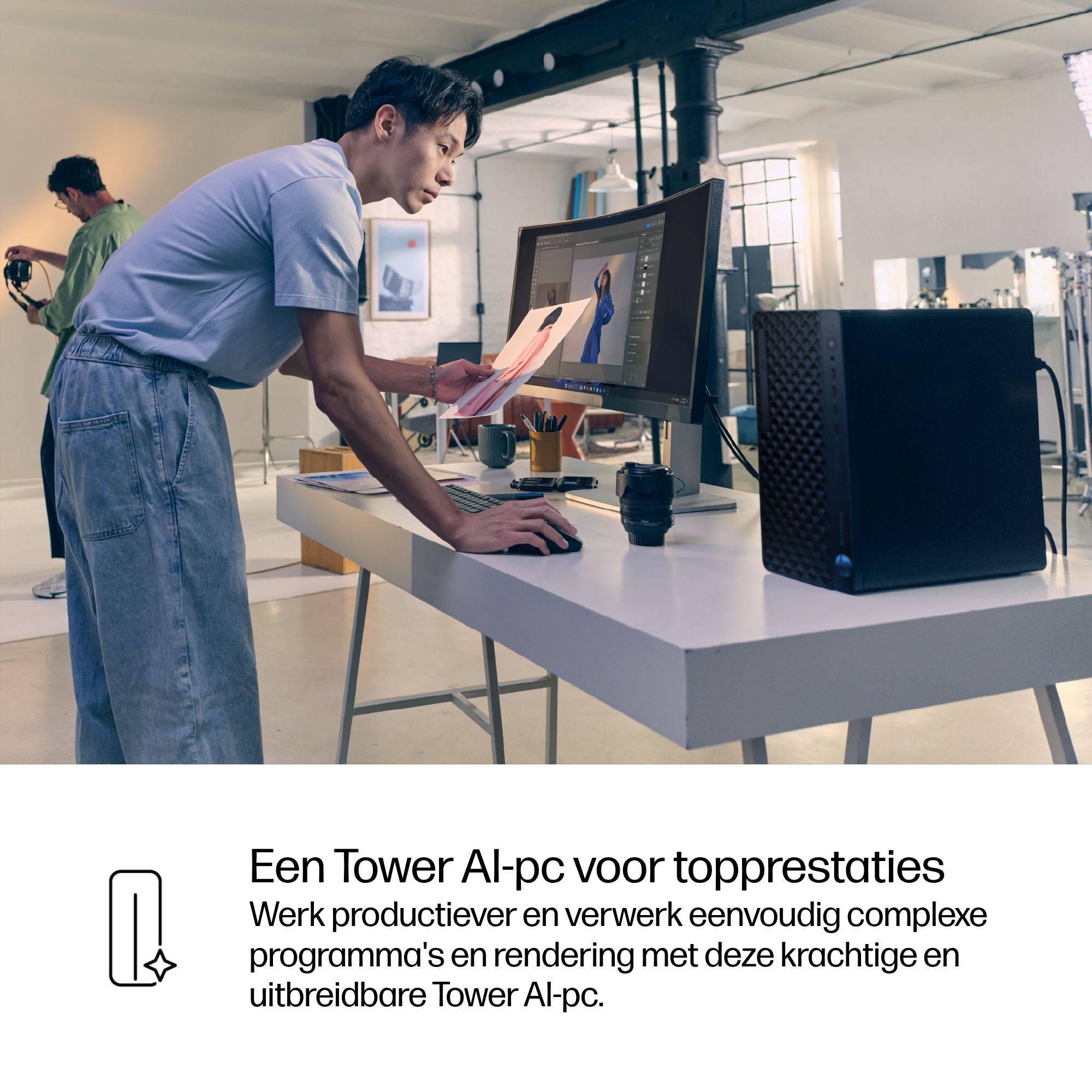 HP EliteDesk 8 Tower G1i AI Wolf Pro Security Edition Intel Core Ultra 5 235 16 GB DDR5-SDRAM 512 GB SSD Windows 11 Pro PC AI PC Zwart