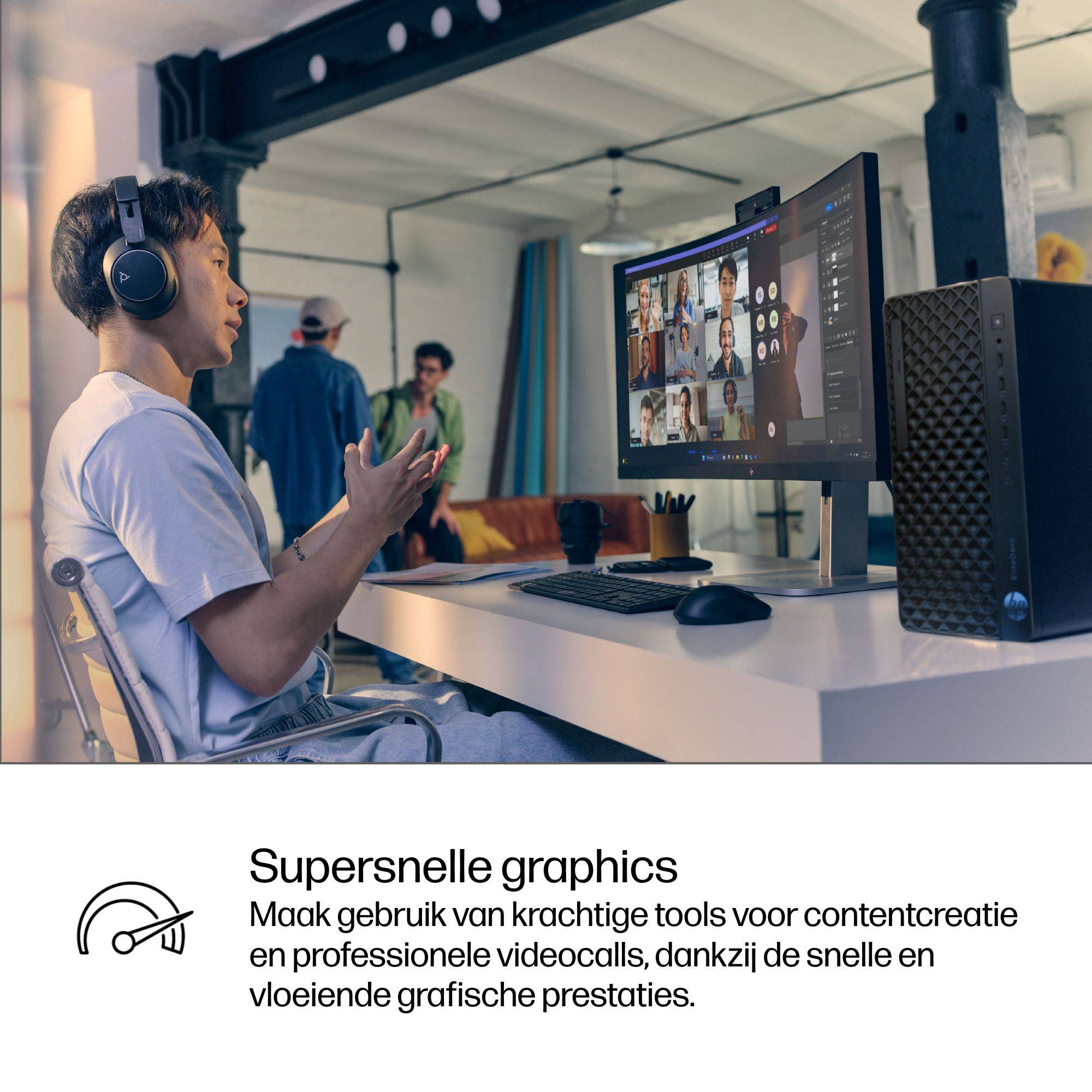HP EliteDesk 8 Tower G1i AI Wolf Pro Security Edition Intel Core Ultra 5 235 16 GB DDR5-SDRAM 512 GB SSD Windows 11 Pro PC AI PC Zwart
