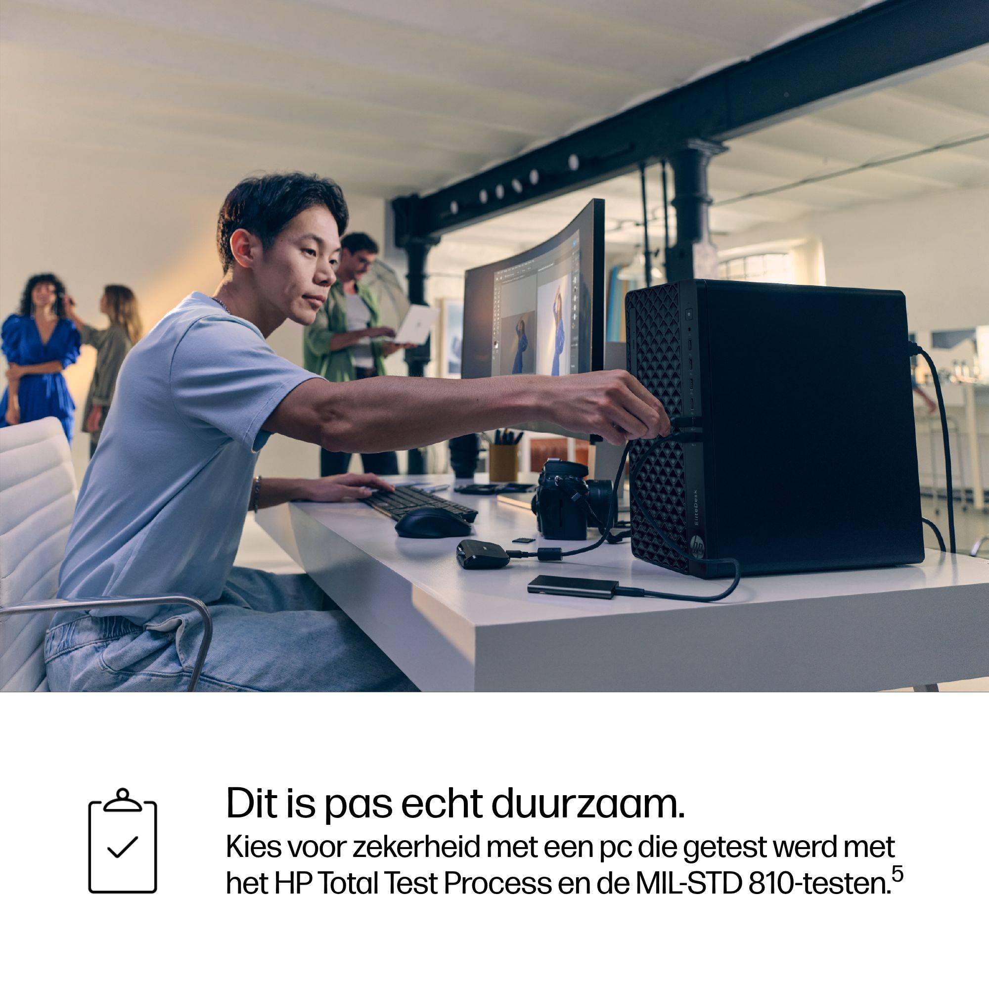 HP EliteDesk 8 Tower G1i AI Wolf Pro Security Edition Intel Core Ultra 5 235 16 GB DDR5-SDRAM 512 GB SSD Windows 11 Pro PC AI PC Zwart