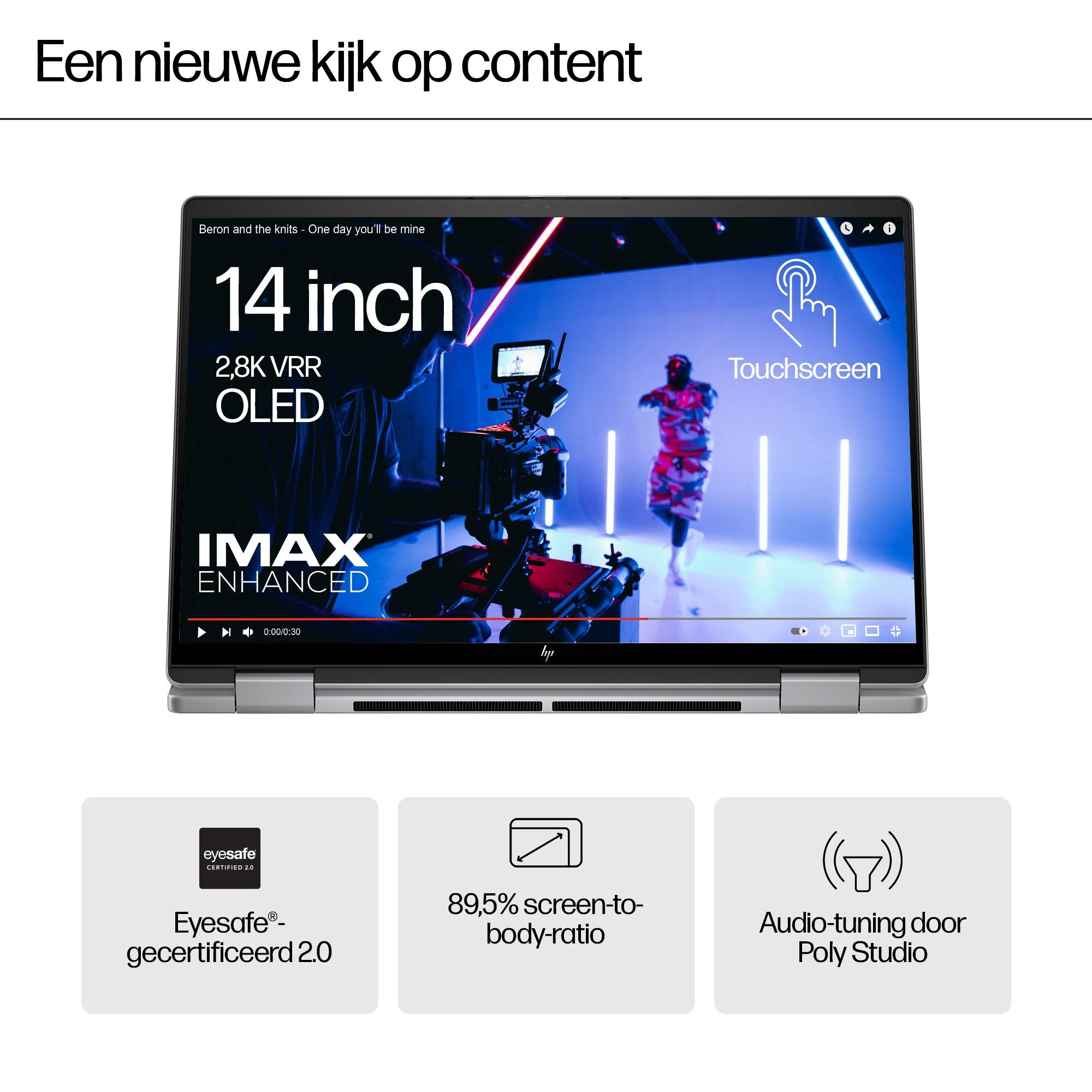 HP ENVY x360 14-fc0060nd Intel Core Ultra 7 155U Hybride (2-in-1) 35,6 cm (14") Touchscreen 3K 16 GB LPDDR5-SDRAM 1 TB SSD Wi-Fi 6E (802.11ax) Windows 11 Home Blauw