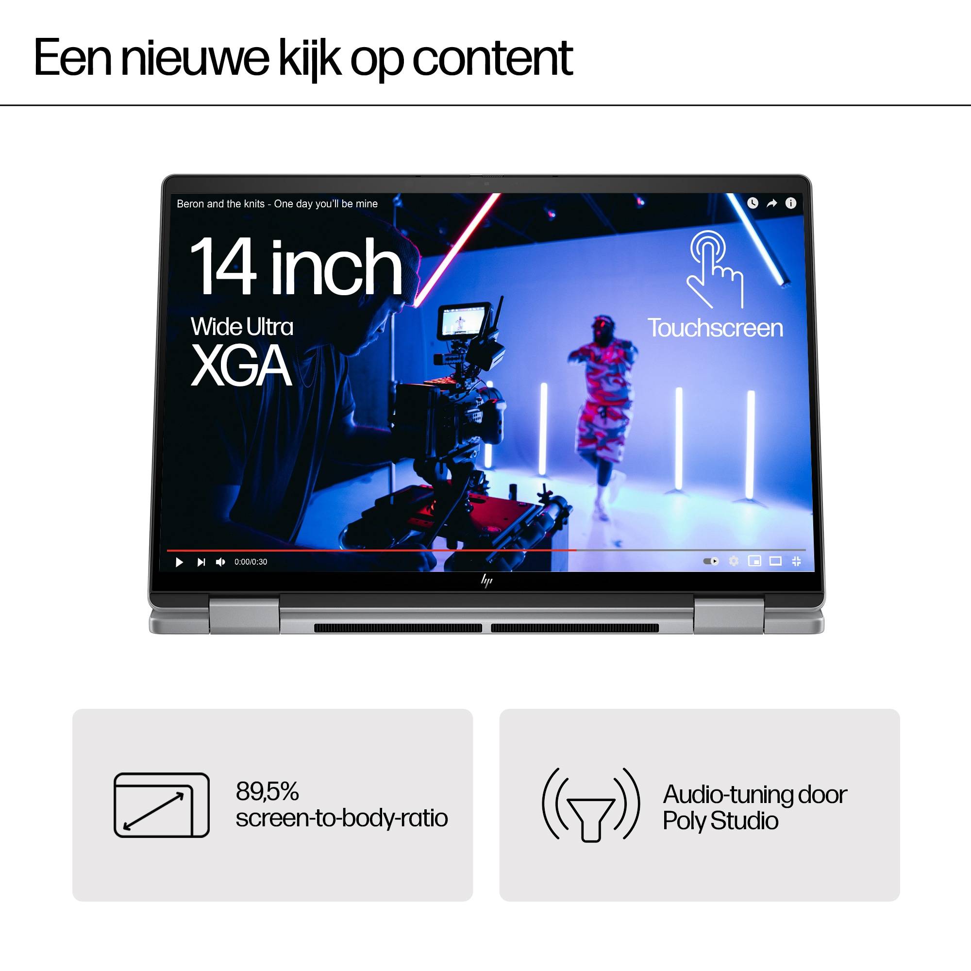 HP ENVY x360 14-fc0060nd Intel Core Ultra 7 155U Hybride (2-in-1) 35,6 cm (14") Touchscreen 3K 16 GB LPDDR5-SDRAM 1 TB SSD Wi-Fi 6E (802.11ax) Windows 11 Home Blauw