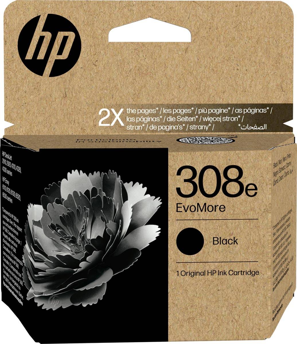 HP inktcartridge 308e, 320 pagina's, OEM 7FP22UE, zwart