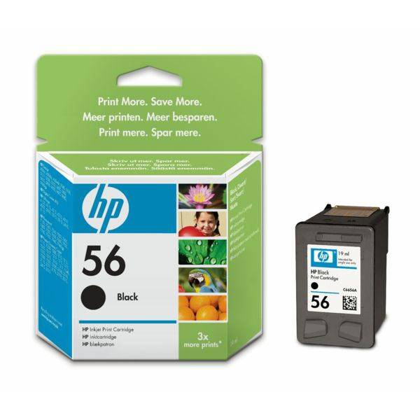 HP inktcartridge 56, 520 pagina's, OEM C6656AE, zwart