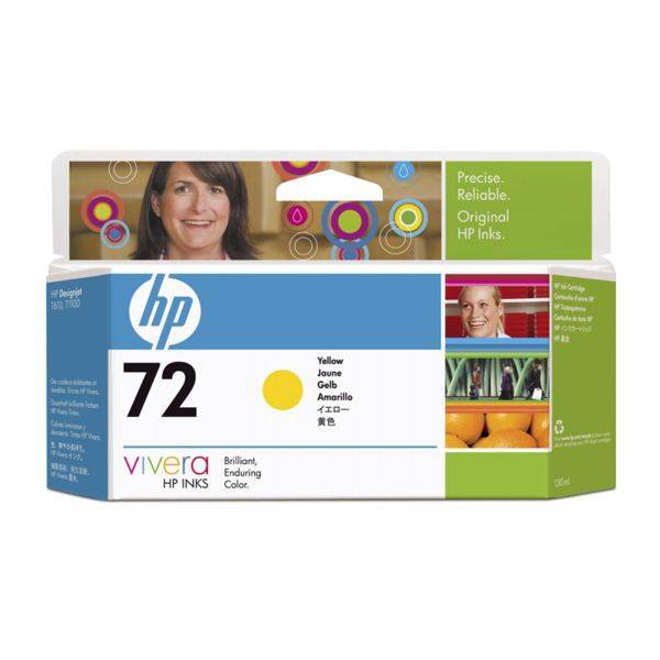 HP inktcartridge 72, 130 ml, OEM C9373A, geel