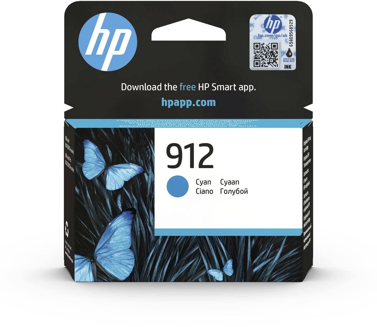 HP inktcartridge 912, 315 pagina's, OEM 3YL77AE, cyaan