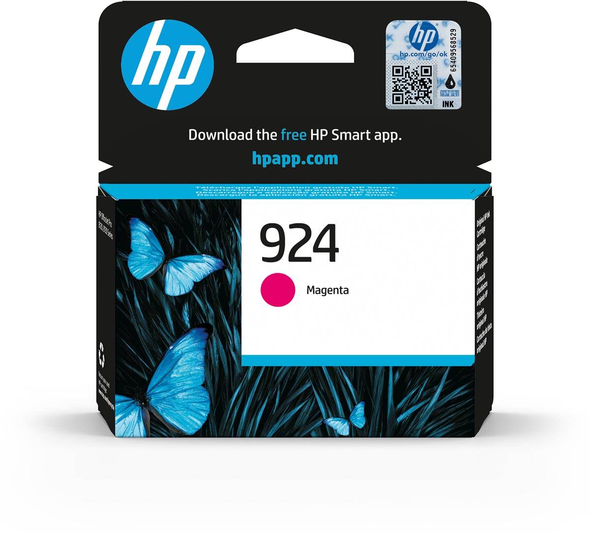 HP inktcartridge 924, 400 pagina's, OEM 4K0U4NE, magenta
