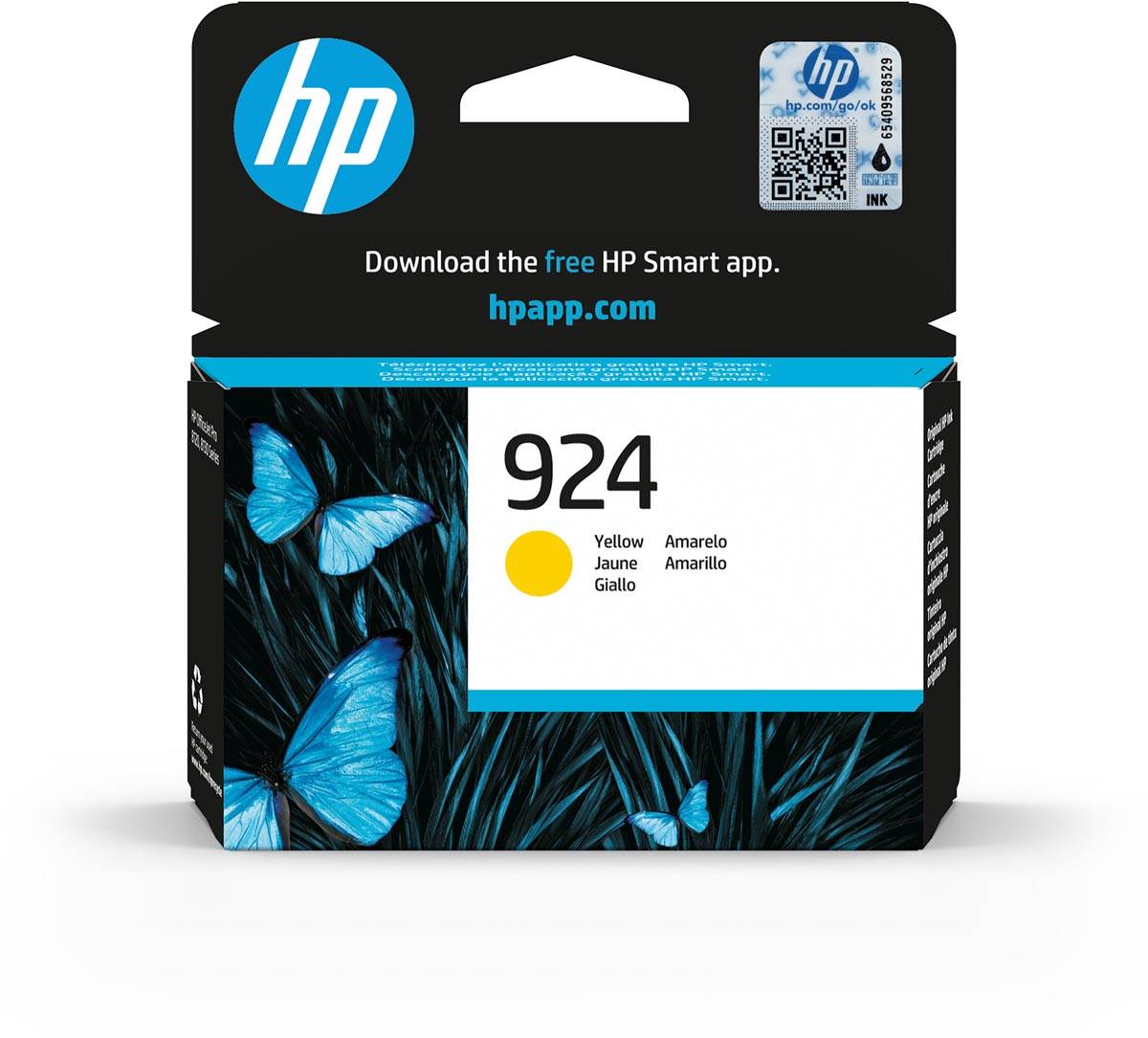 HP inktcartridge 924, 400 pagina's, OEM 4K0U5NE, geel