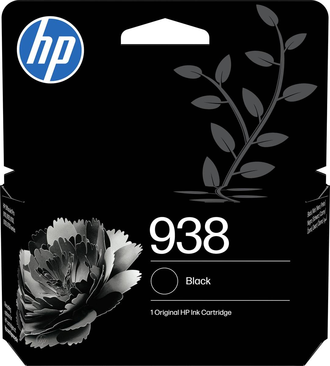 HP inktcartridge 938, 1.450 pagina's, OEM 4S6X8PE, zwart