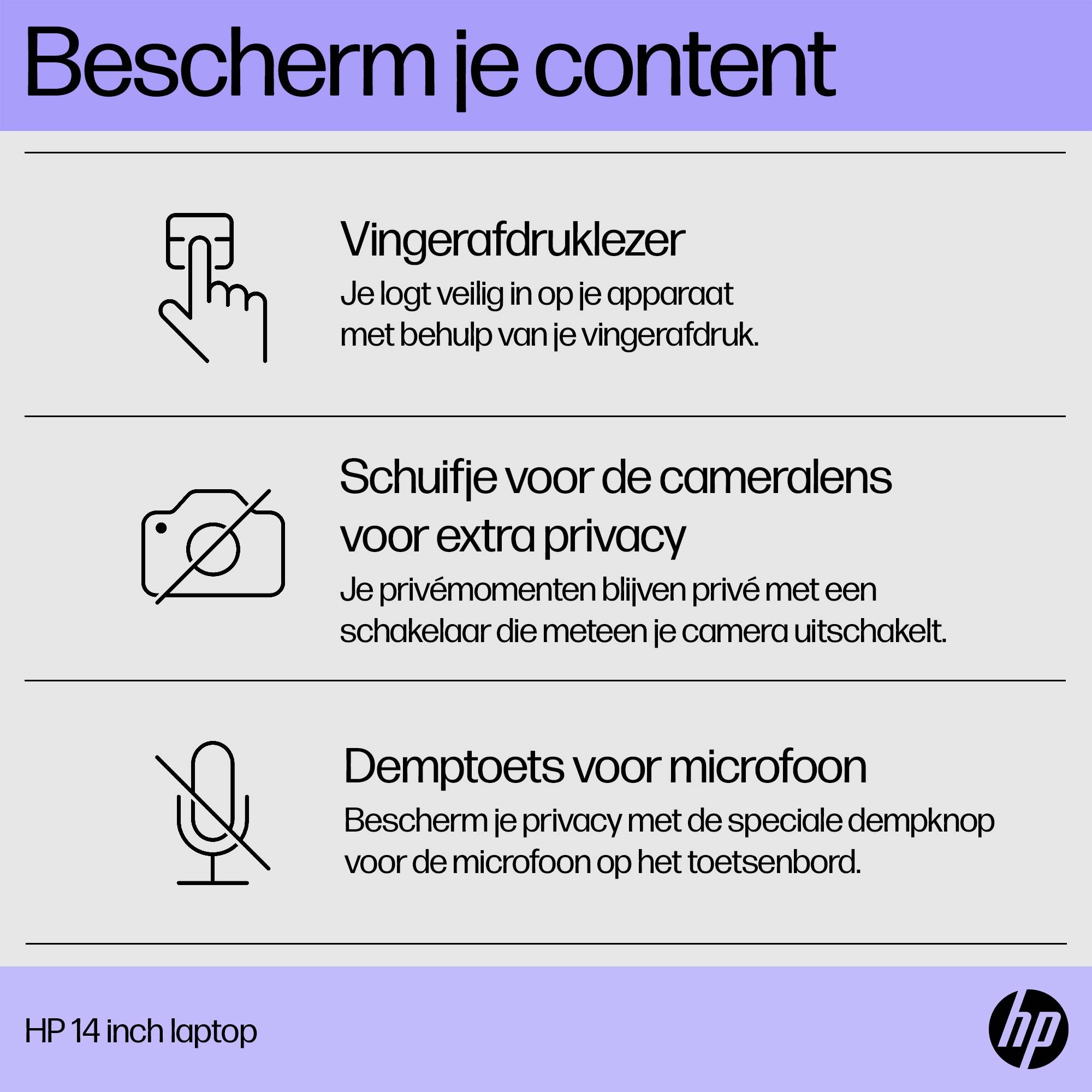 HP 14-ep0030nd Intel® Core™ i3 i3-1215U Laptop 35,6 cm (14") Full HD 8 GB DDR4-SDRAM 256 GB SSD Wi-Fi 6E (802.11ax) Windows 11 Home Zilver