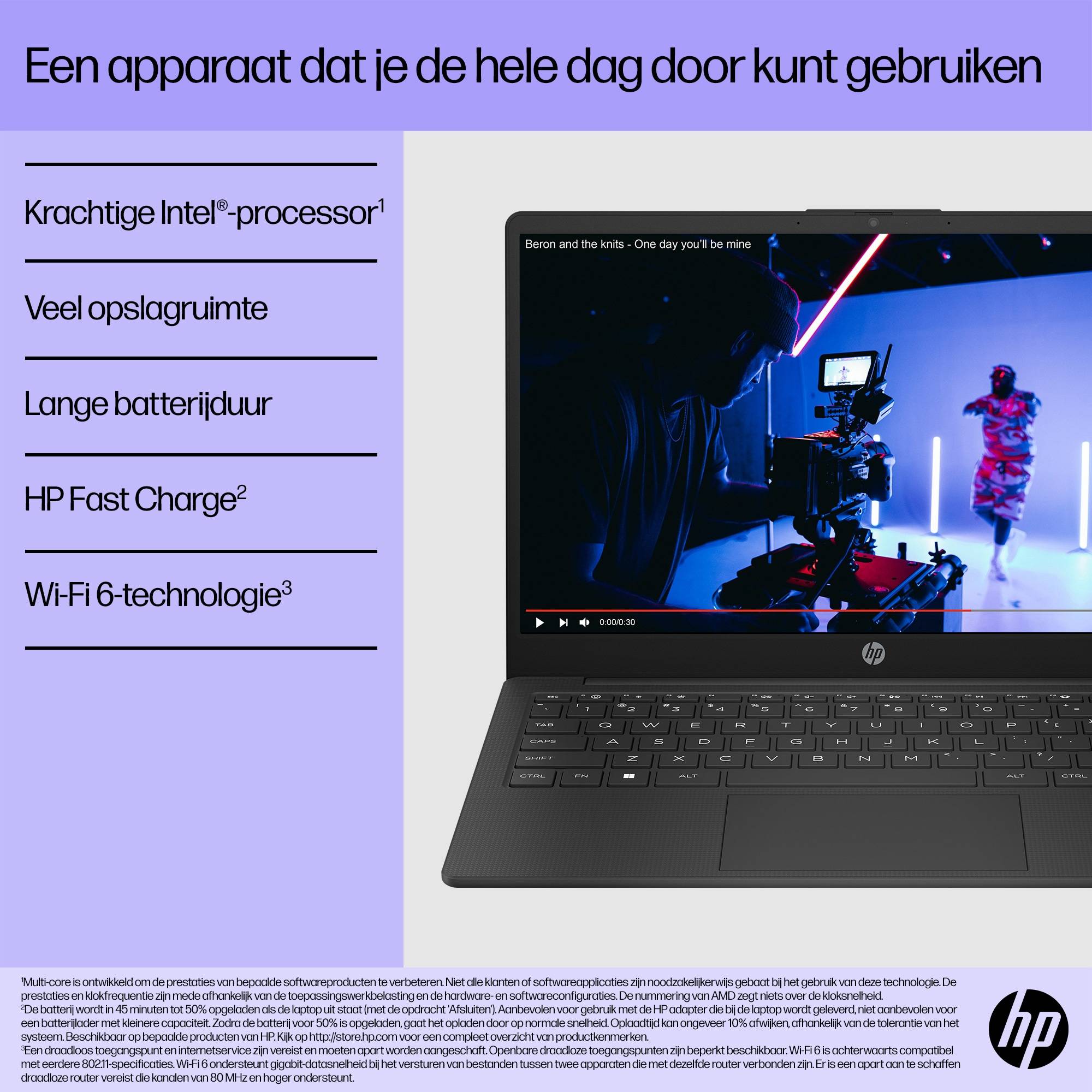 HP 14-ep0030nd Intel® Core™ i3 i3-1215U Laptop 35,6 cm (14") Full HD 8 GB DDR4-SDRAM 256 GB SSD Wi-Fi 6E (802.11ax) Windows 11 Home Zilver