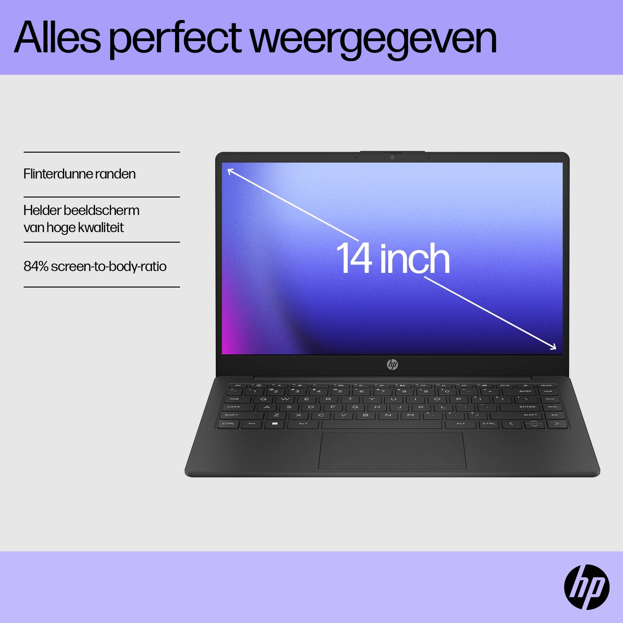 HP 14-ep0030nd Intel® Core™ i3 i3-1215U Laptop 35,6 cm (14") Full HD 8 GB DDR4-SDRAM 256 GB SSD Wi-Fi 6E (802.11ax) Windows 11 Home Zilver