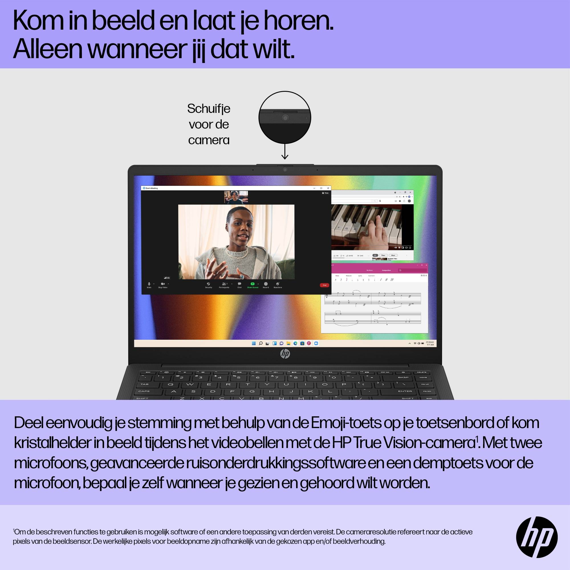 HP 14-ep0030nd Intel® Core™ i3 i3-1215U Laptop 35,6 cm (14") Full HD 8 GB DDR4-SDRAM 256 GB SSD Wi-Fi 6E (802.11ax) Windows 11 Home Zilver