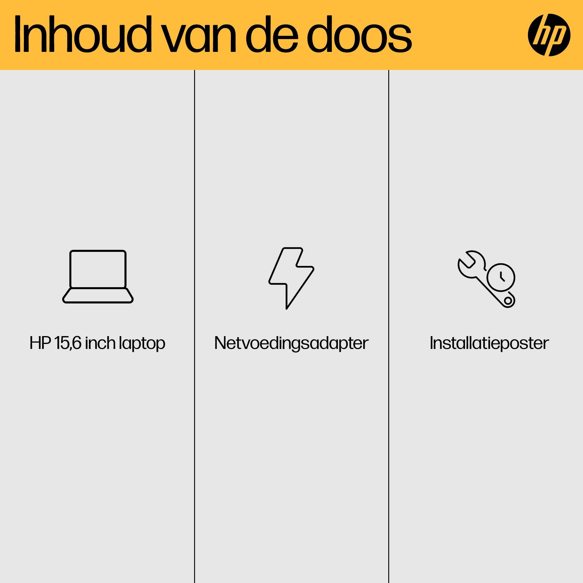 HP 15-fc0055nd AMD Ryzen™ 5 7520U Laptop 39,6 cm (15.6") Full HD 16 GB LPDDR5-SDRAM 512 GB SSD Wi-Fi 6 (802.11ax) Windows 11 Home Zilver