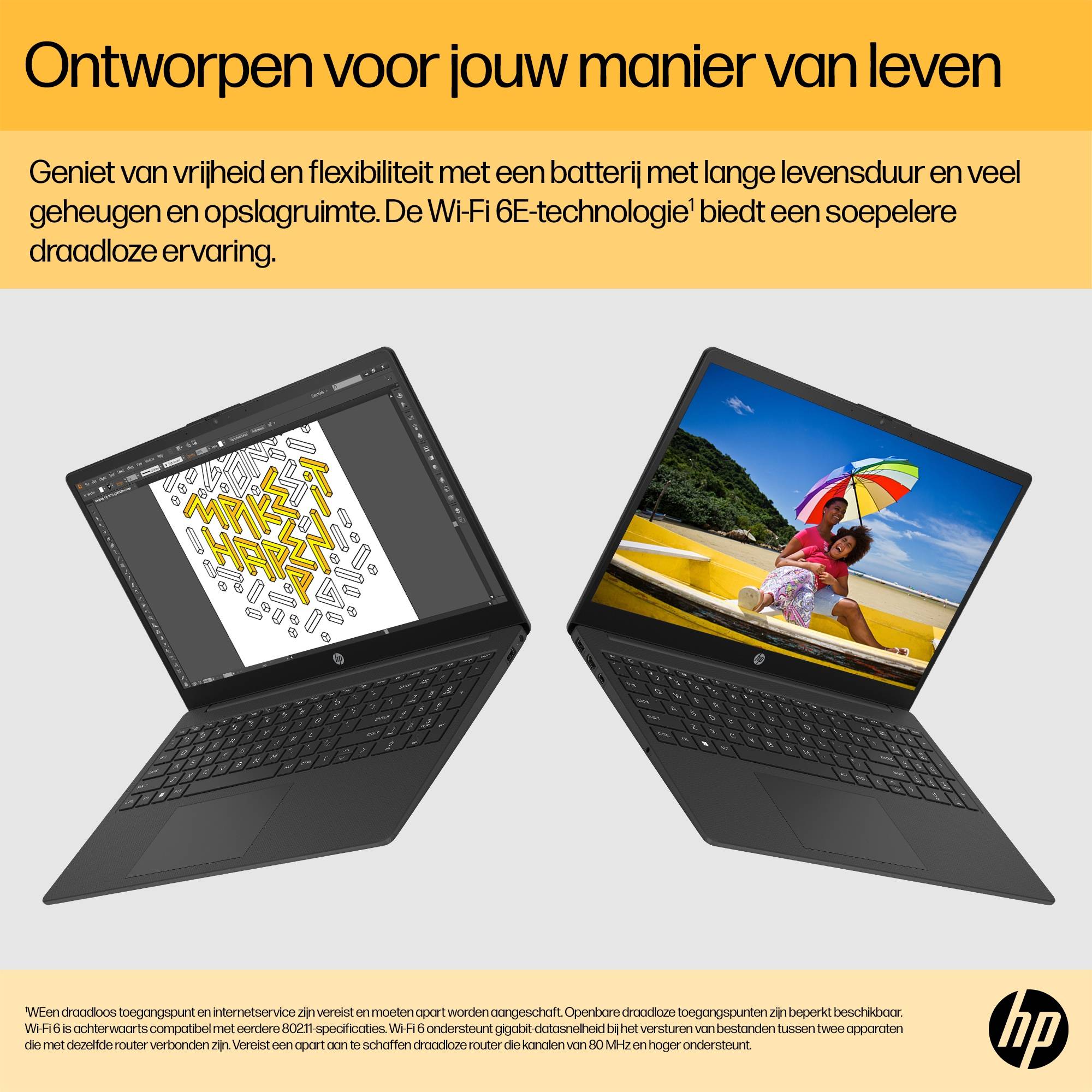 HP 15-fc0055nd AMD Ryzen™ 5 7520U Laptop 39,6 cm (15.6") Full HD 16 GB LPDDR5-SDRAM 512 GB SSD Wi-Fi 6 (802.11ax) Windows 11 Home Zilver