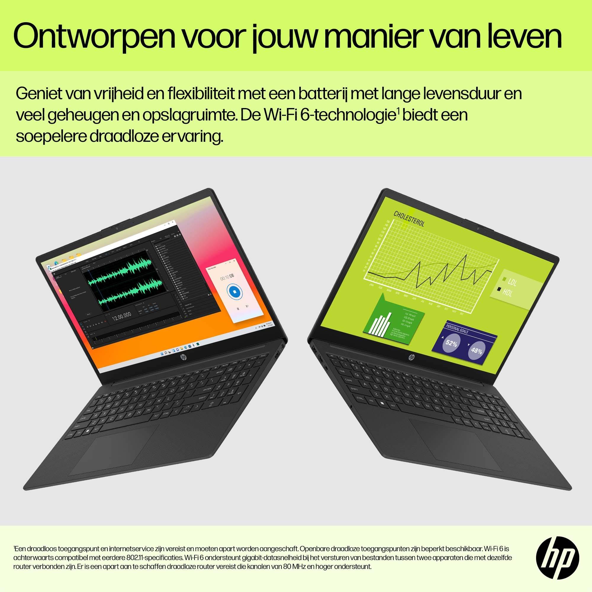 HP 15-fd0070nd Intel® Core™ i7 i7-1255U Laptop 39,6 cm (15.6") Full HD 16 GB DDR4-SDRAM 512 GB SSD Wi-Fi 6E (802.11ax) Windows 11 Home Zilver
