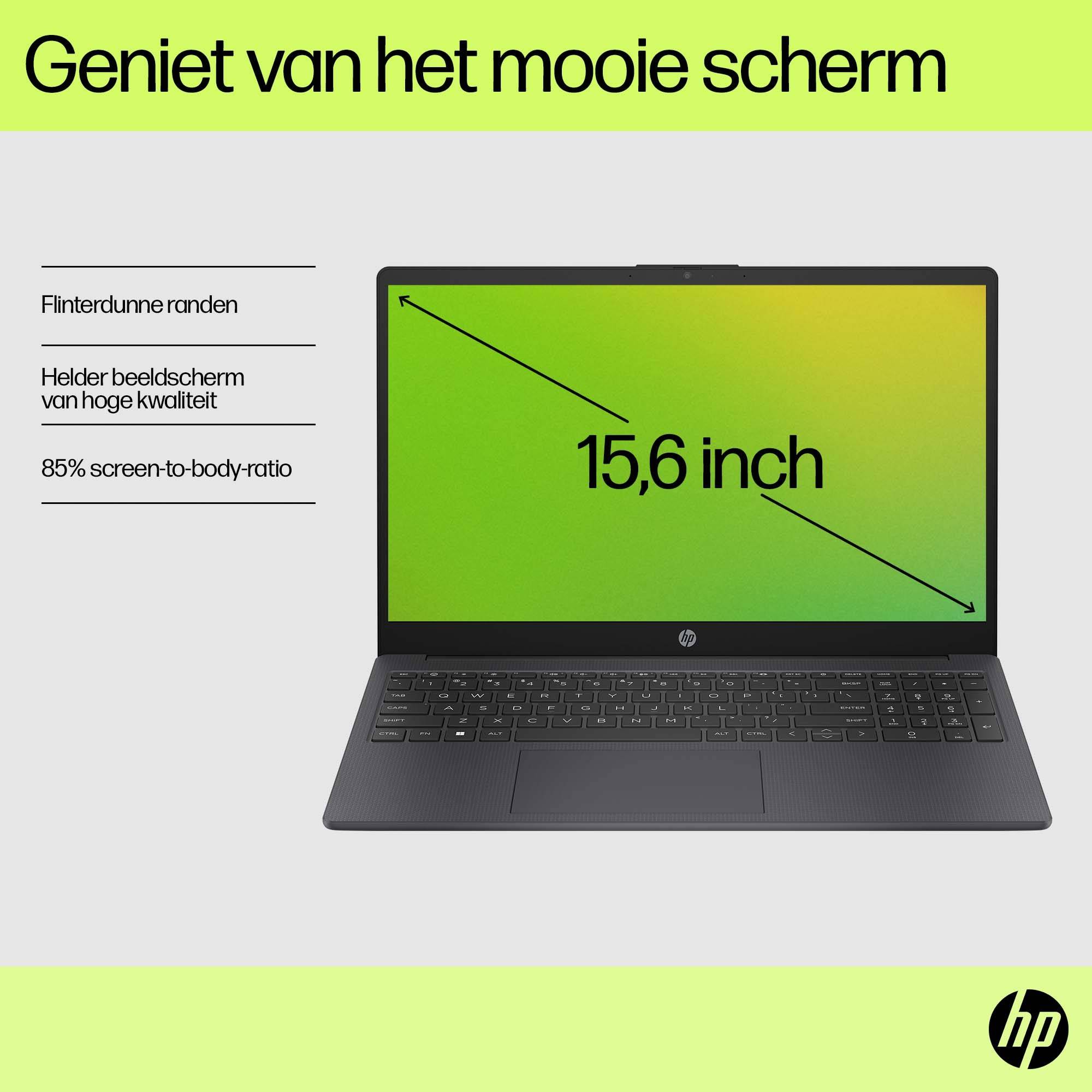 HP 15-fd0070nd Intel® Core™ i7 i7-1255U Laptop 39,6 cm (15.6") Full HD 16 GB DDR4-SDRAM 512 GB SSD Wi-Fi 6E (802.11ax) Windows 11 Home Zilver