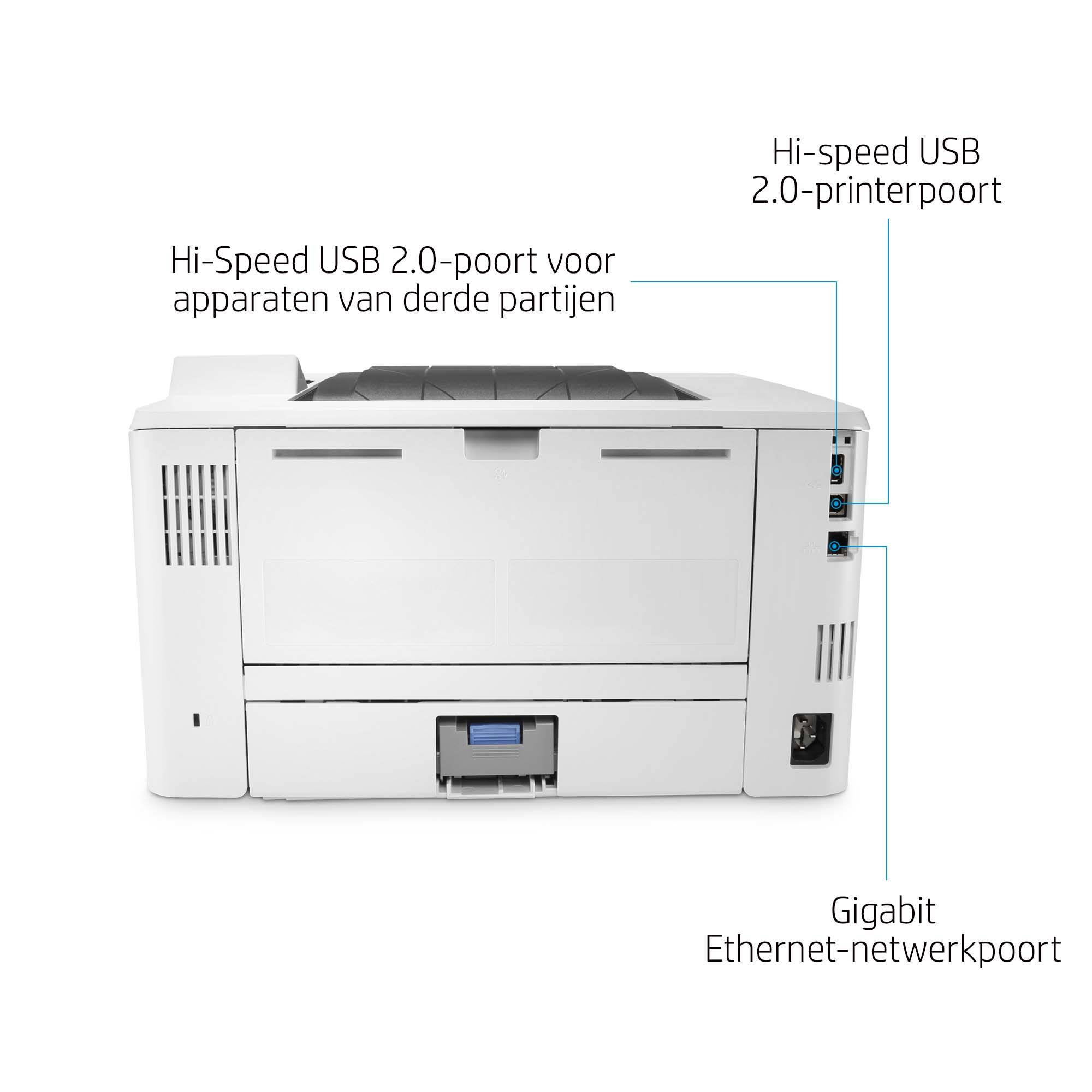 HP LaserJet Enterprise M406dn, Zwart-wit, Printer voor Bedrijf, Print, Compact formaat; Optimale beveiliging; Dubbelzijdig printen; Energiezuinig; Printen via USB-poort aan voorzijde