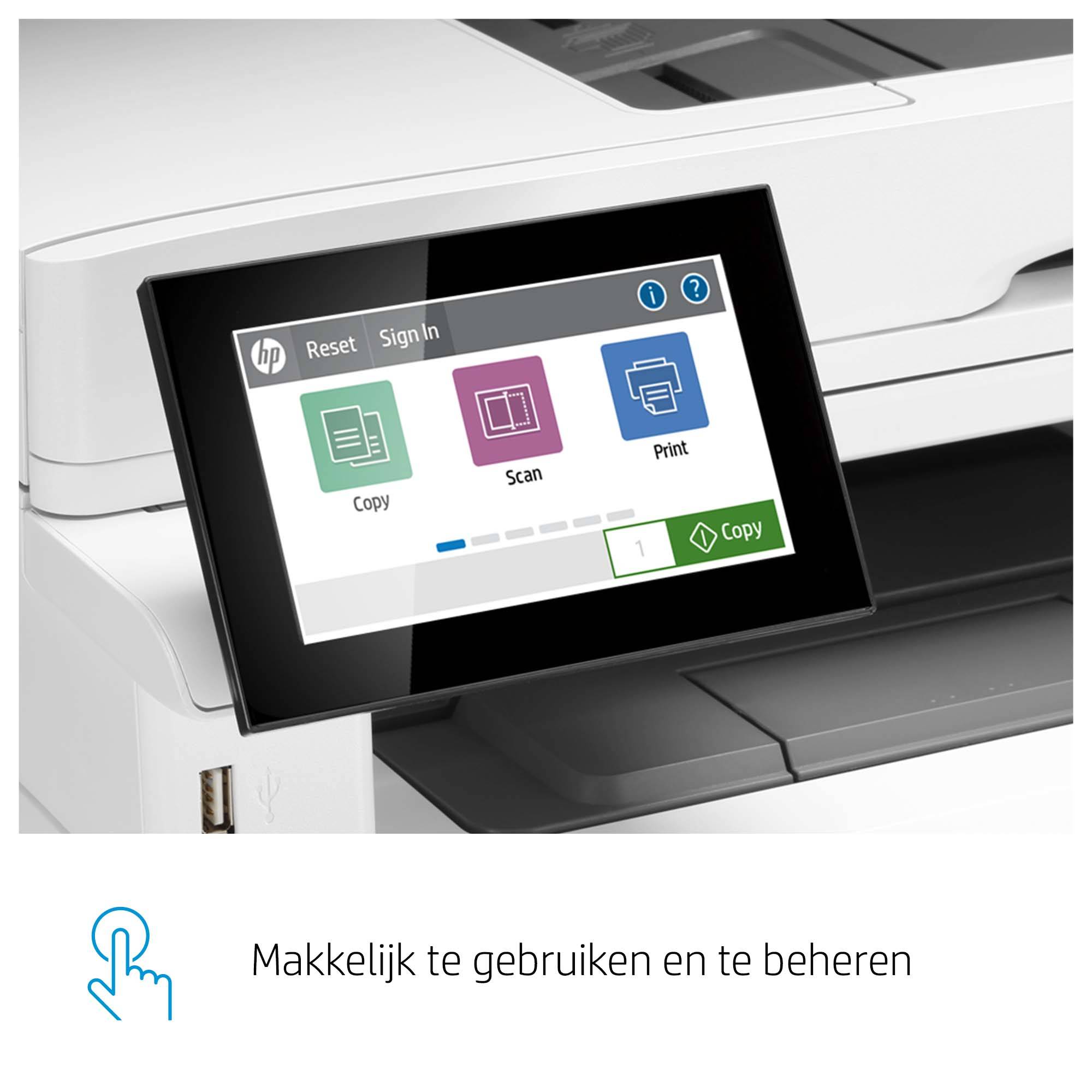HP LaserJet Enterprise MFP M430f, Zwart-wit, Printer voor Bedrijf, Printen, kopiëren, scannen, faxen, Automatische documentinvoer voor 50 vellen; Dubbelzijdig printen; Dubbelzijdig scannen; Printen via USB-poort aan de voorzijde; Compact formaat; Energie