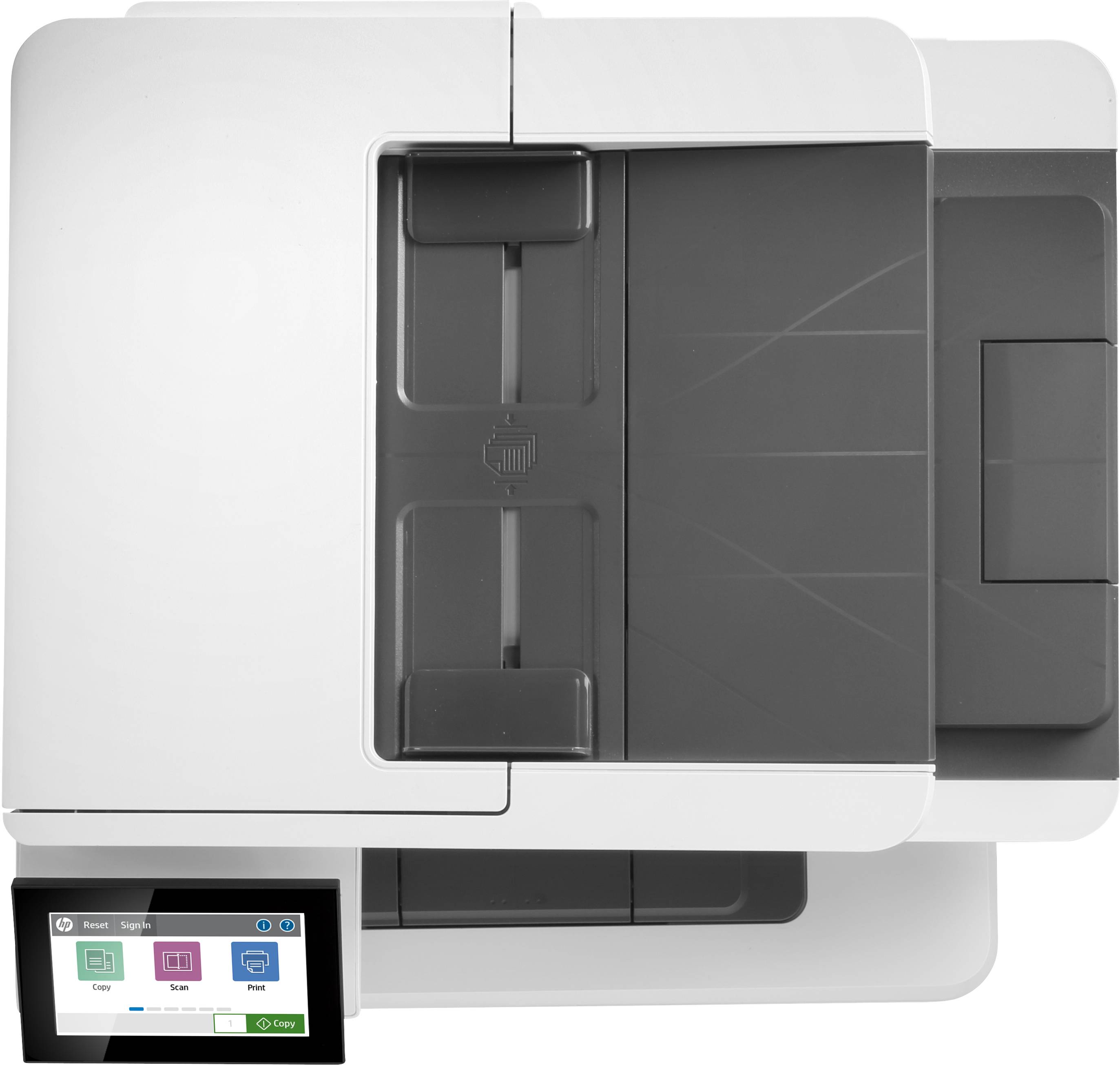 HP LaserJet Enterprise MFP M430f, Zwart-wit, Printer voor Bedrijf, Printen, kopiëren, scannen, faxen, Automatische documentinvoer voor 50 vellen; Dubbelzijdig printen; Dubbelzijdig scannen; Printen via USB-poort aan de voorzijde; Compact formaat; Energie