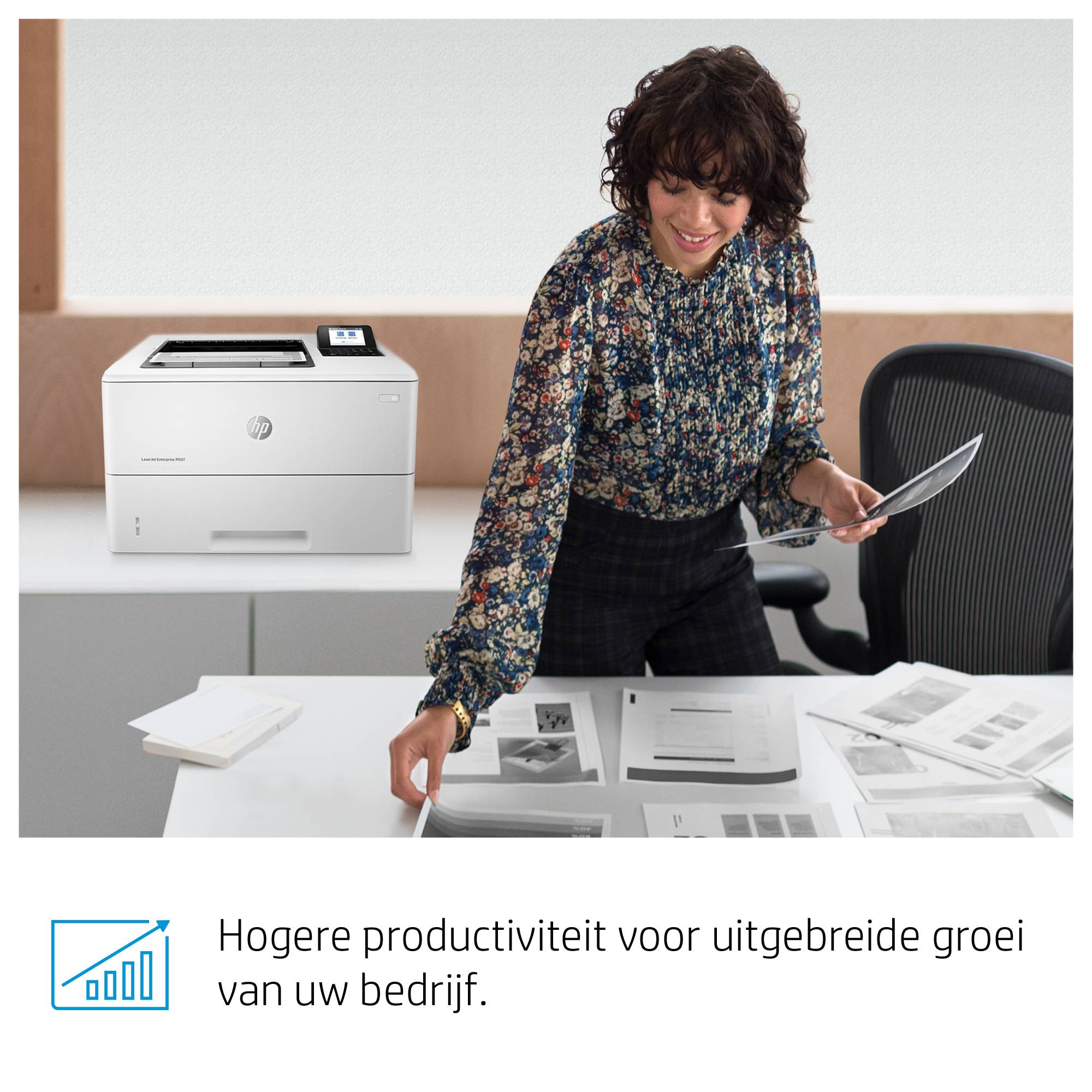 HP LaserJet Enterprise M507dn, Black and white, Printer voor Print, Dubbelzijdig afdrukken