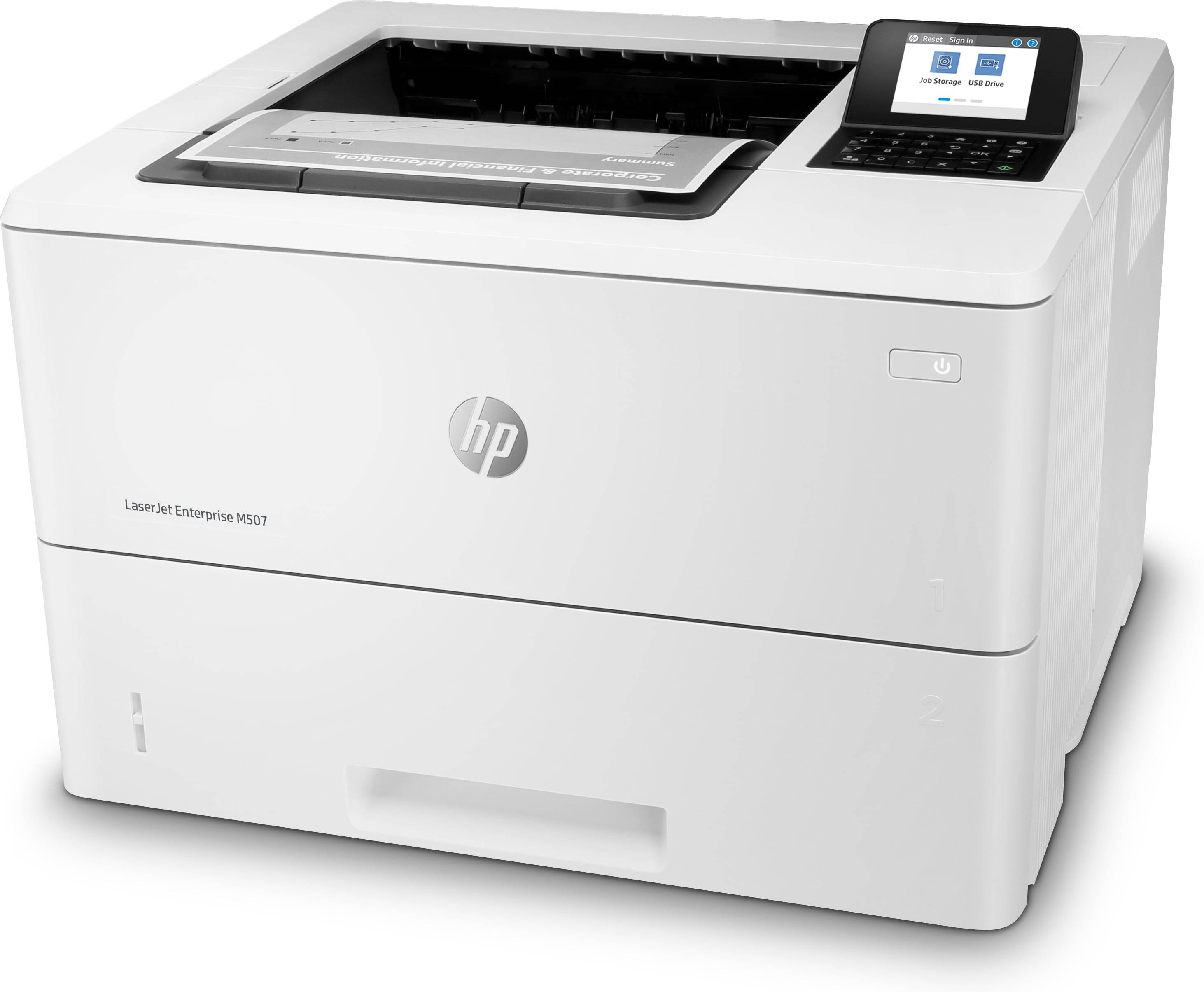 HP LaserJet Enterprise M507dn, Black and white, Printer voor Print, Dubbelzijdig afdrukken