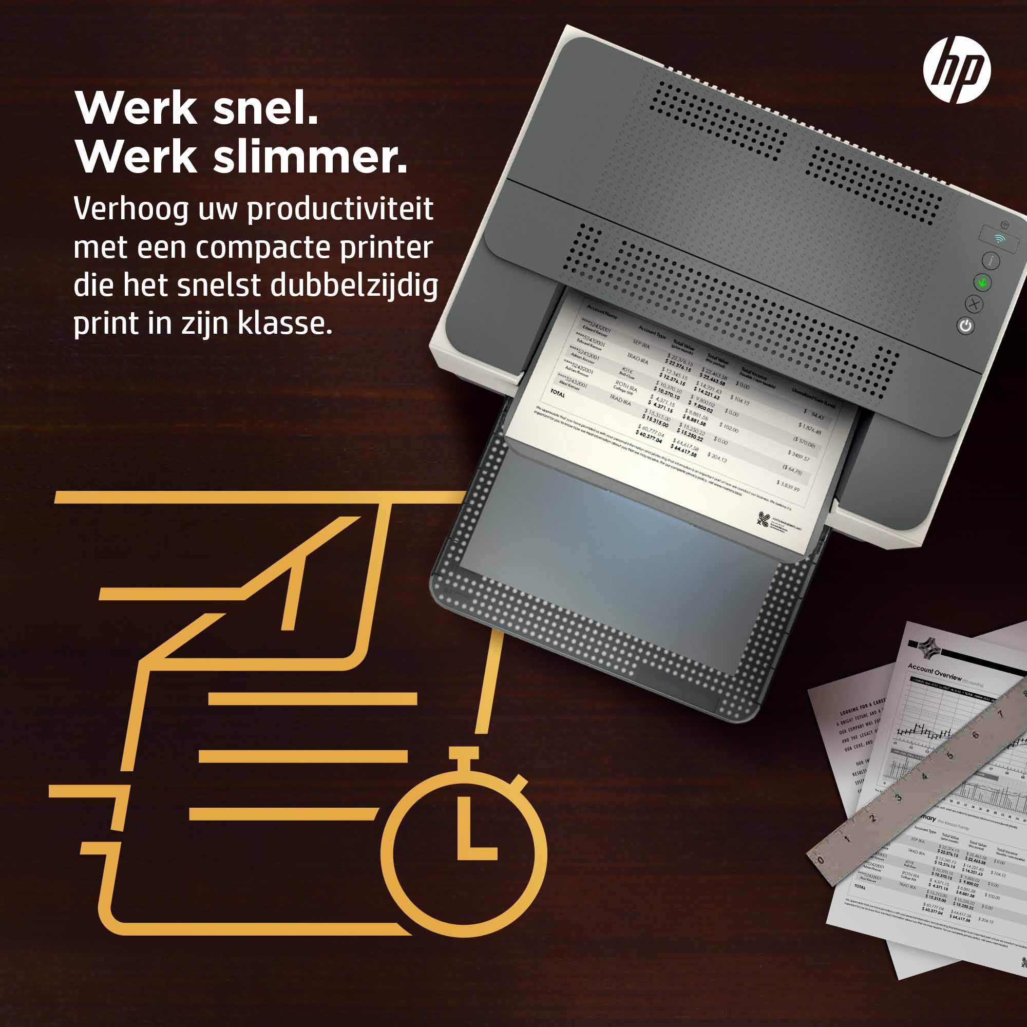 HP LaserJet M209dw printer, Zwart-wit, Printer voor Thuis en thuiskantoor, Print, Dubbelzijdig printen; Compact formaat; Energiezuinig; Dual-band Wi-Fi