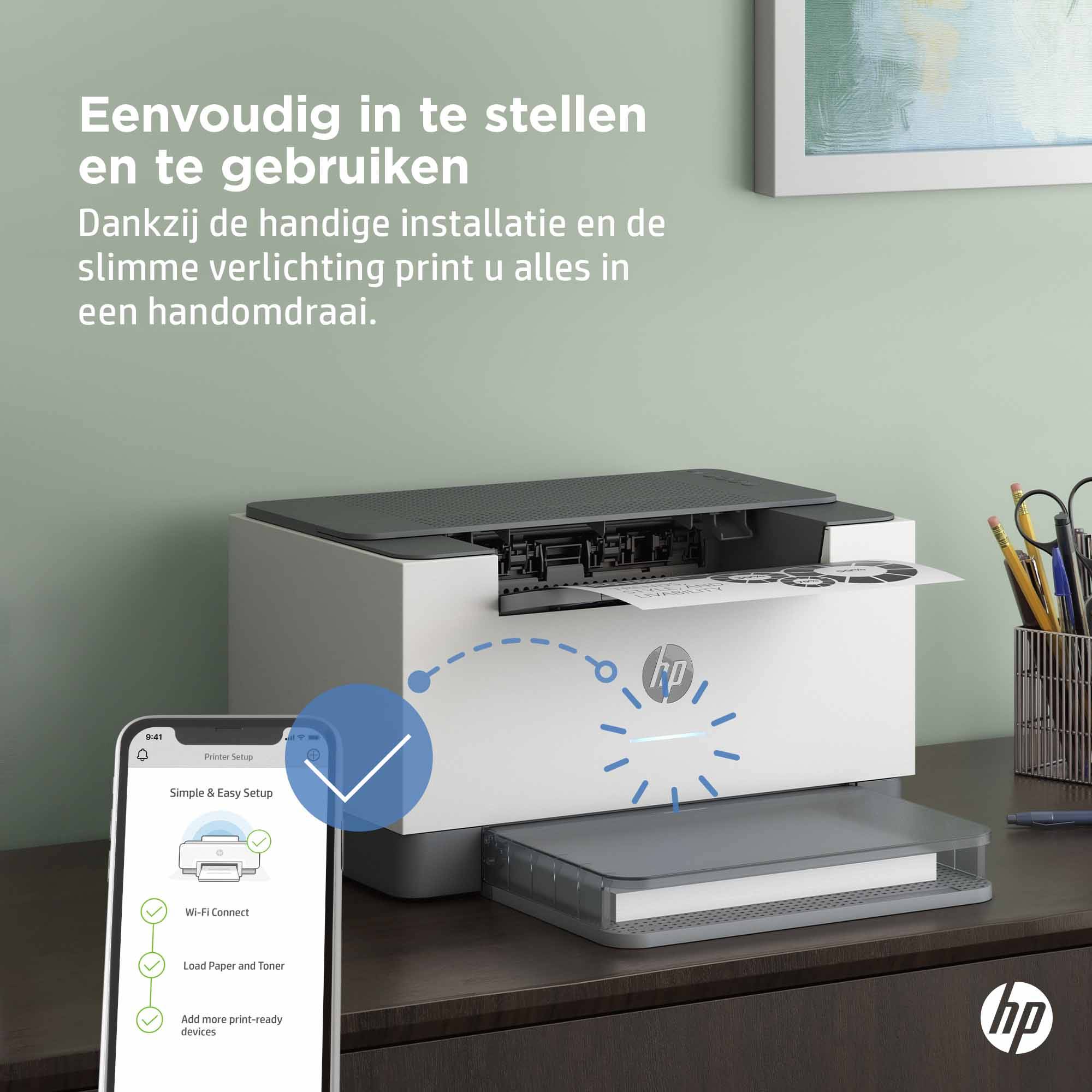 HP LaserJet M209dw printer, Zwart-wit, Printer voor Thuis en thuiskantoor, Print, Dubbelzijdig printen; Compact formaat; Energiezuinig; Dual-band Wi-Fi