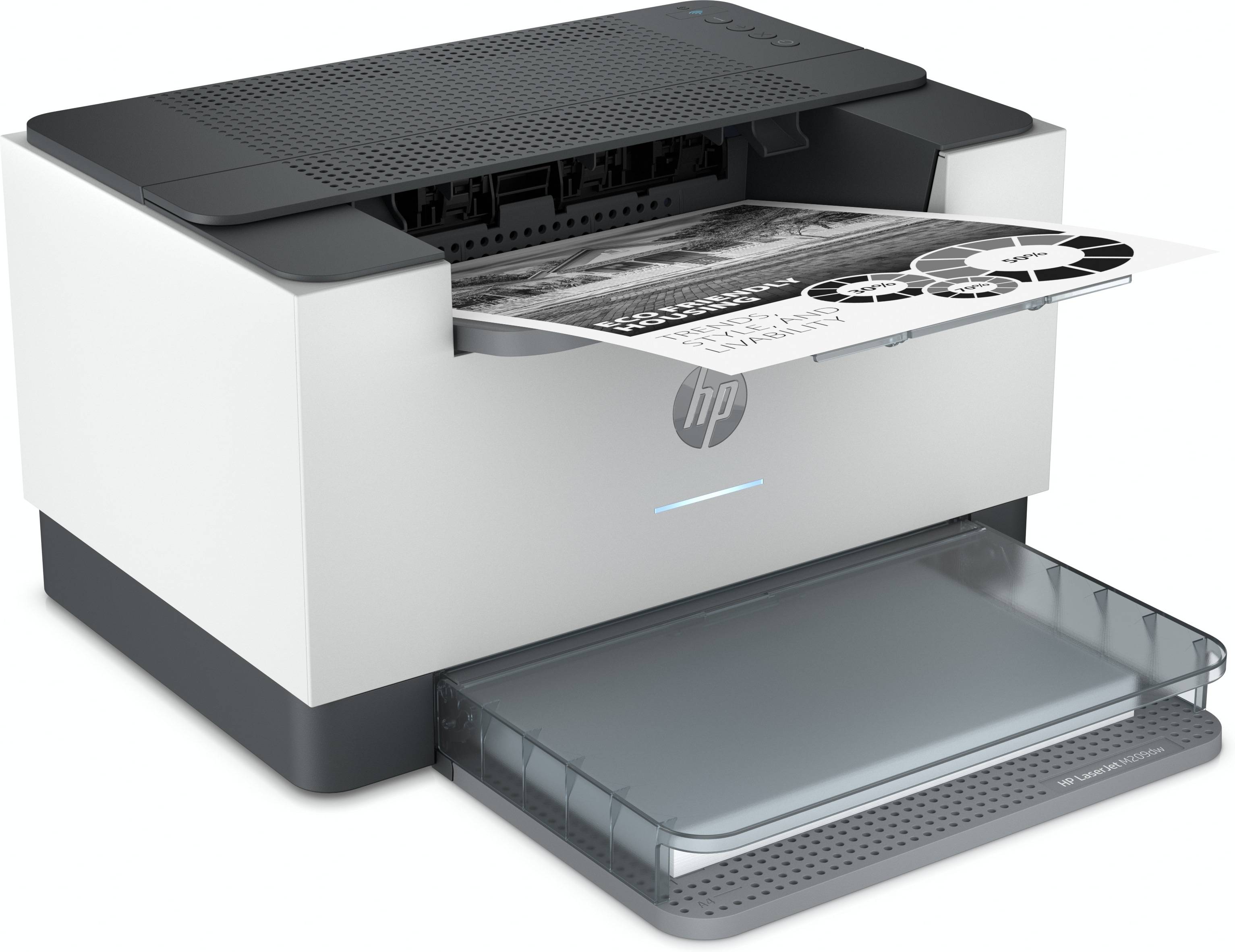 HP LaserJet M209dw printer, Zwart-wit, Printer voor Thuis en thuiskantoor, Print, Dubbelzijdig printen; Compact formaat; Energiezuinig; Dual-band Wi-Fi