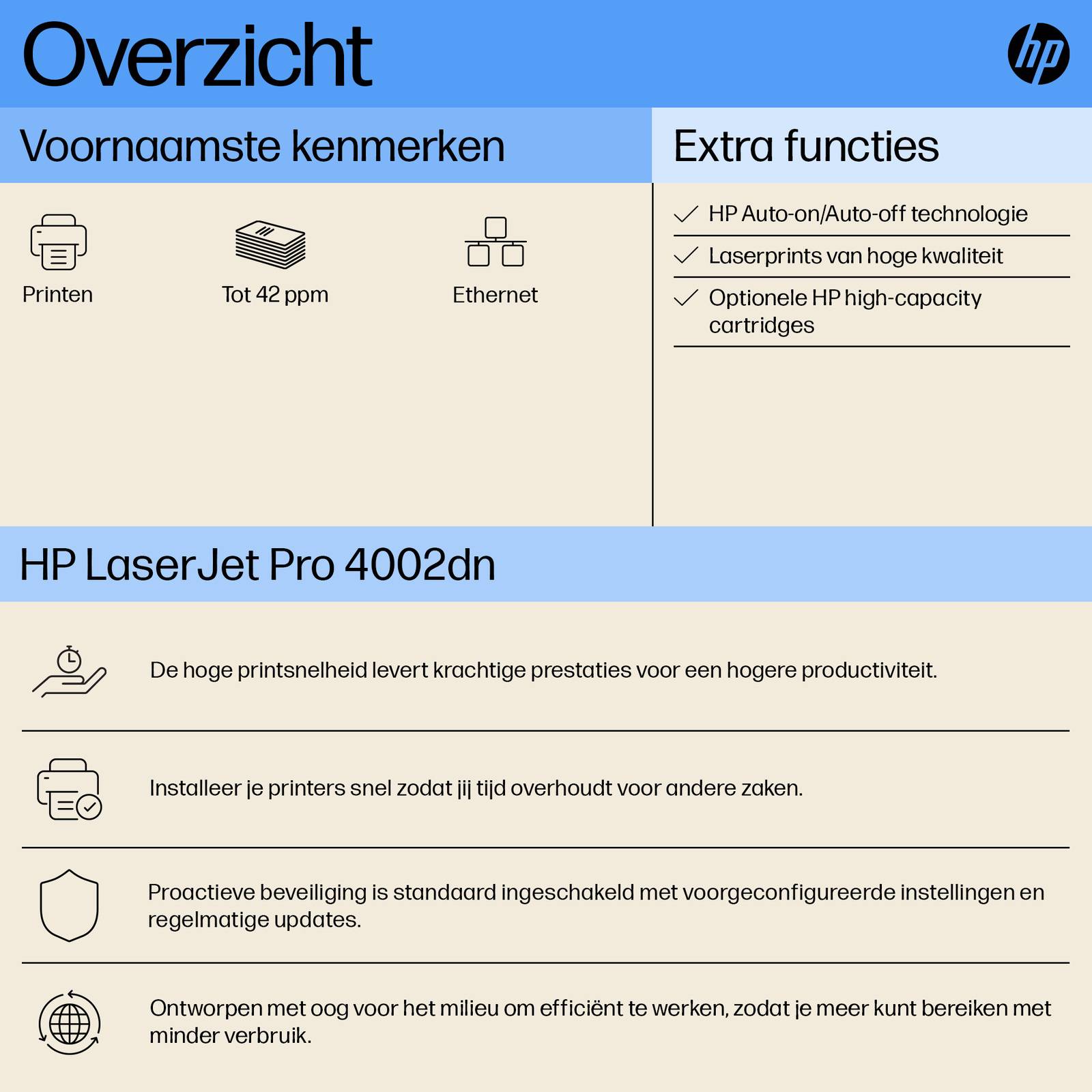 HP LaserJet Pro 4002dw printer