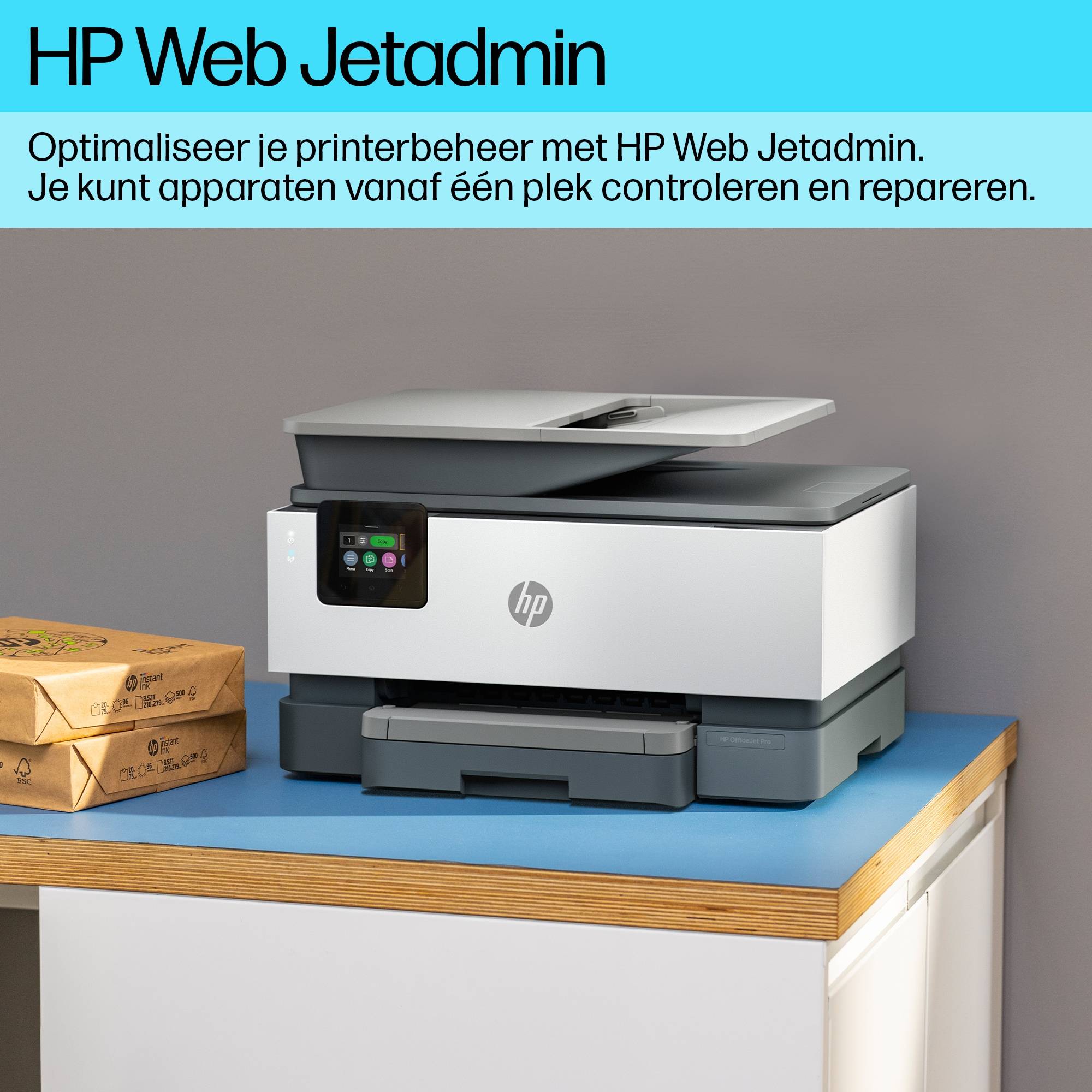 HP OfficeJet Pro 9120b Draadloos All-in-One Kleur Printer, Dubbelzijdig printen; Kopieerapparaat, Scanner