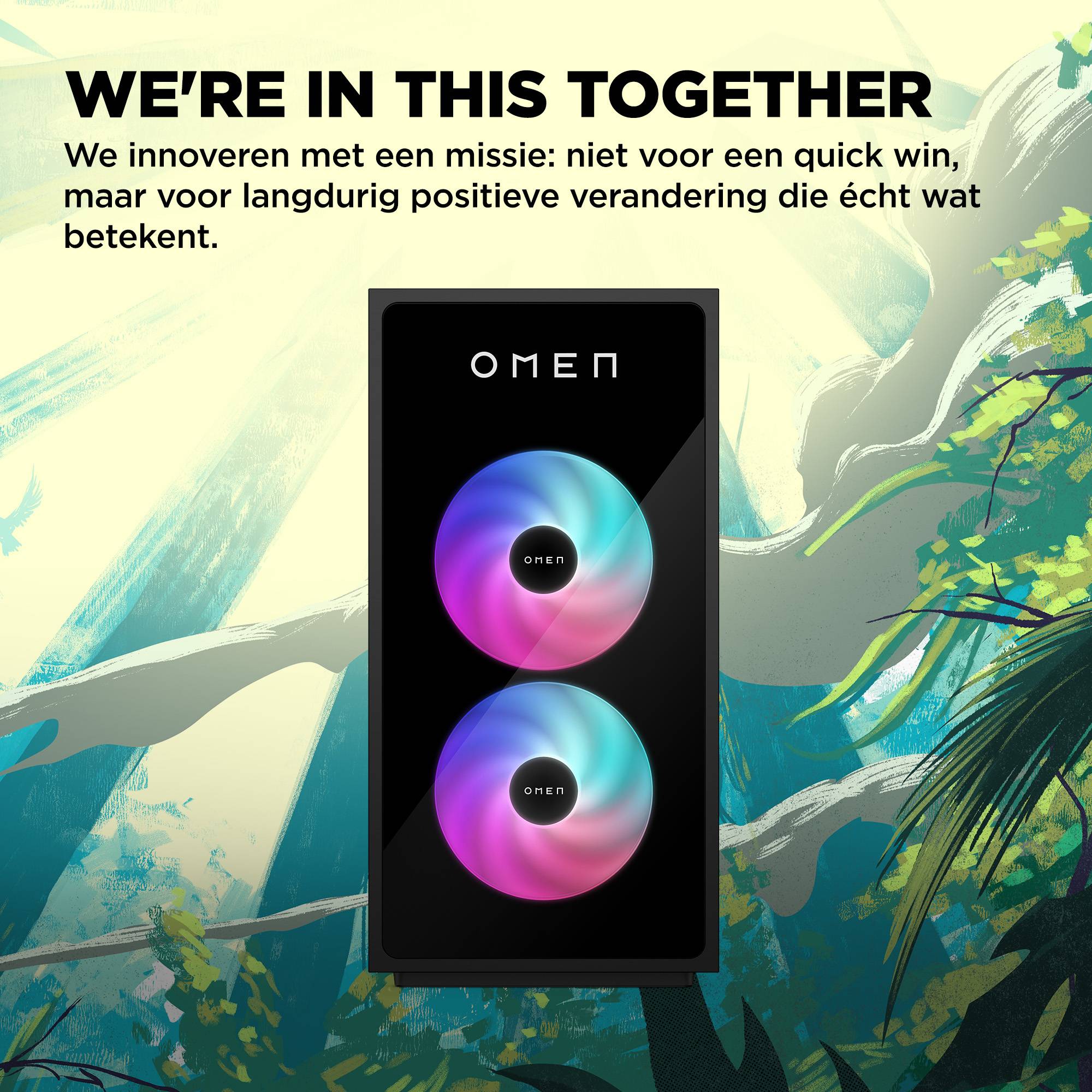 HP OMEN 35L GT16-0240nd PC Intel Core Ultra 9 285K 32 GB DDR5-SDRAM 2 TB SSD NVIDIA GeForce RTX 5070 Windows 11 Home Tower AI PC Zwart